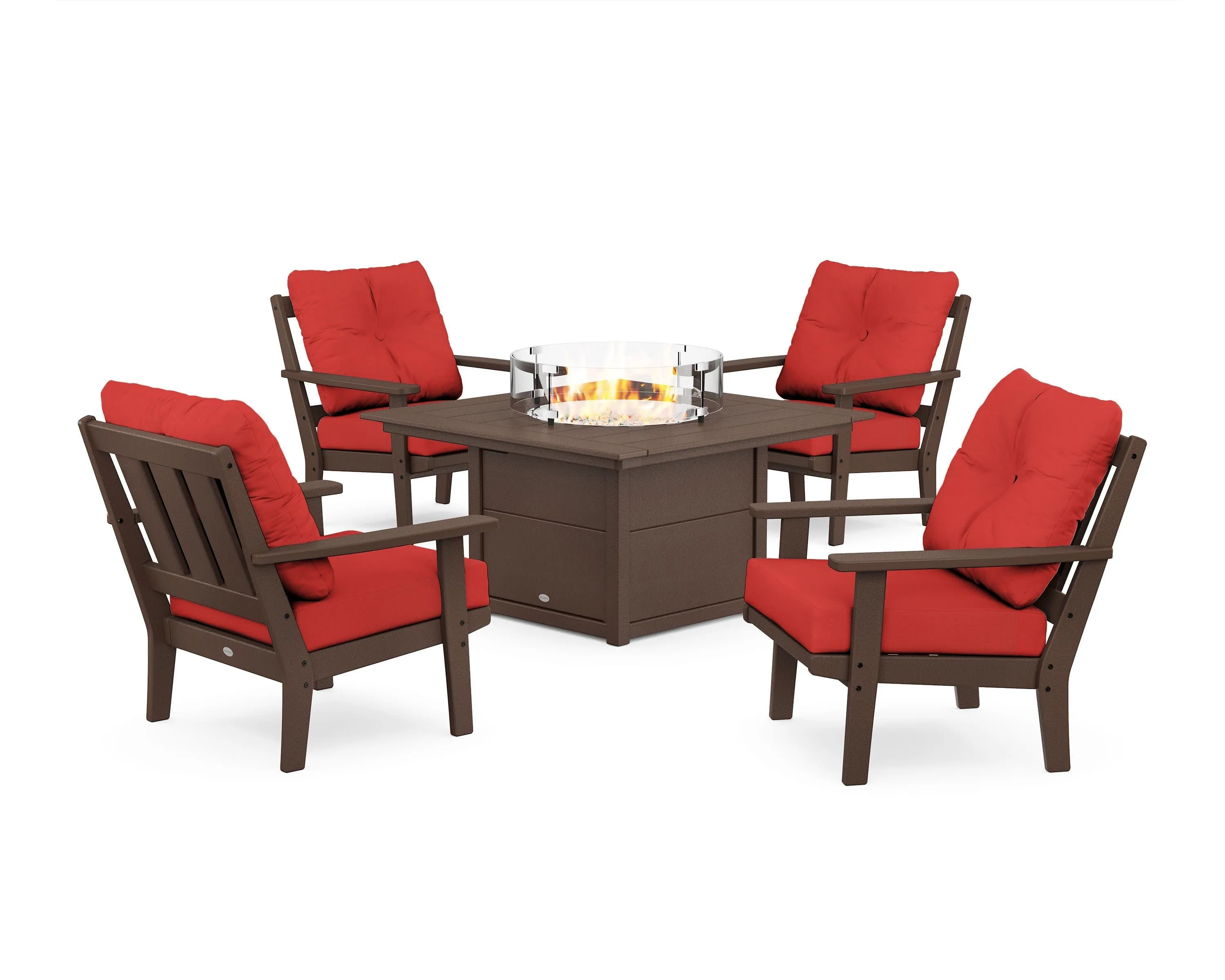 Oxford 5-Piece Deep Seating Set with Fire Pit Table