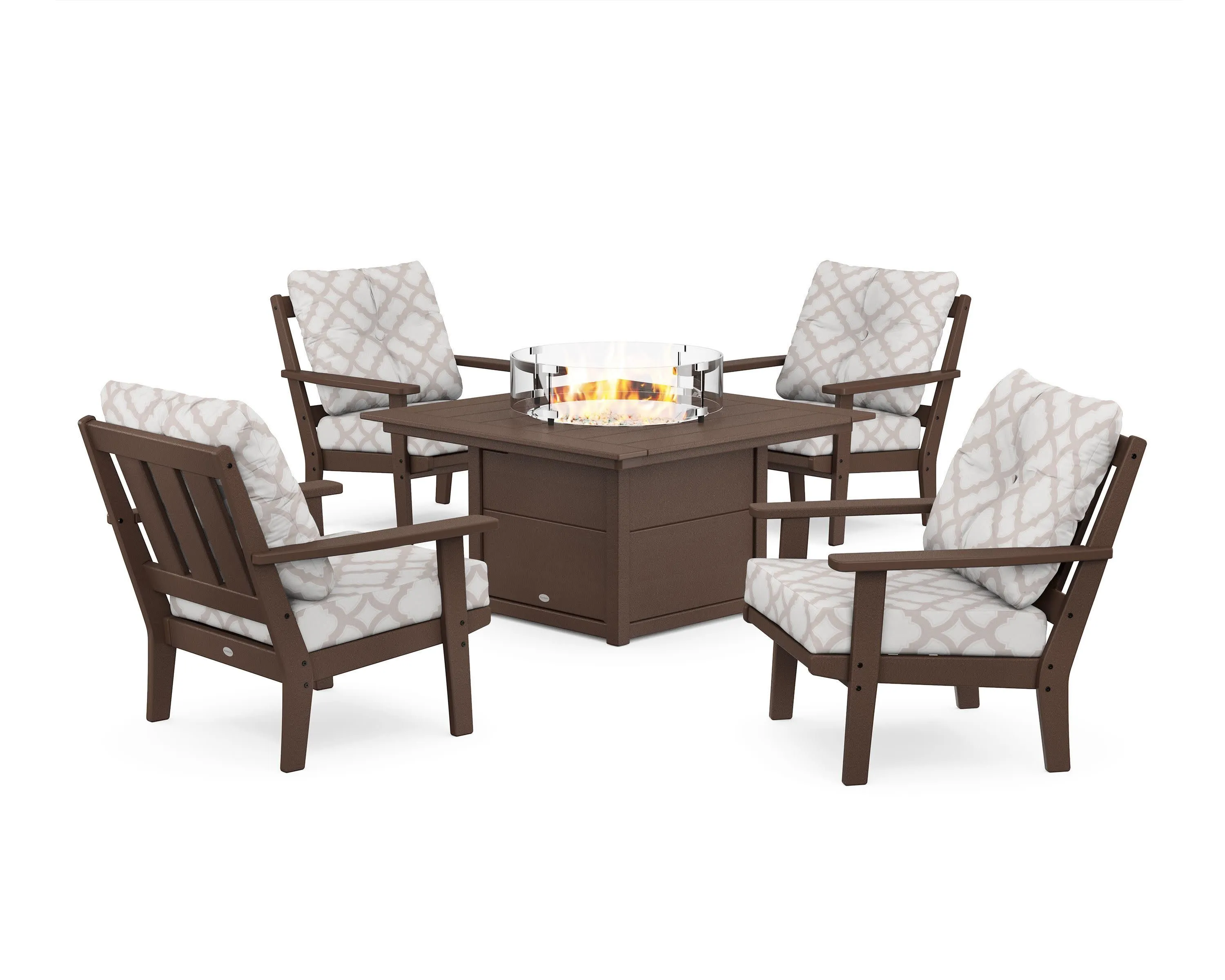 Oxford 5-Piece Deep Seating Set with Fire Pit Table