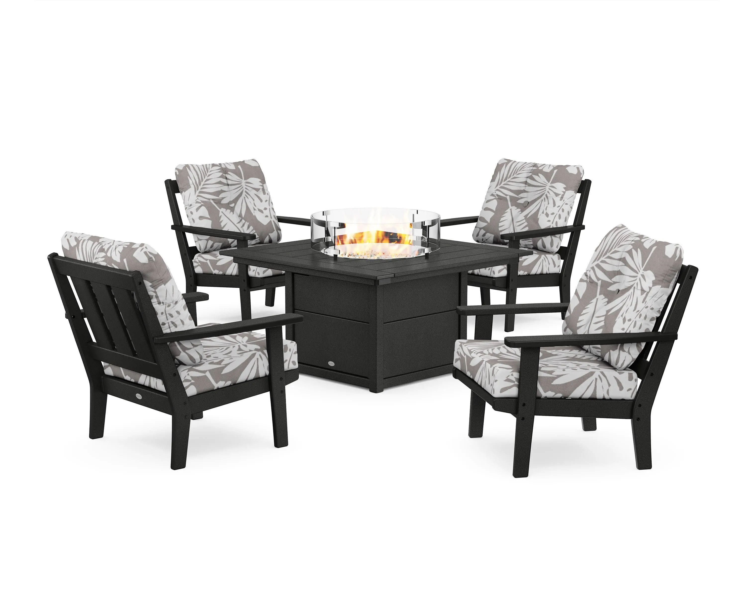 Oxford 5-Piece Deep Seating Set with Fire Pit Table