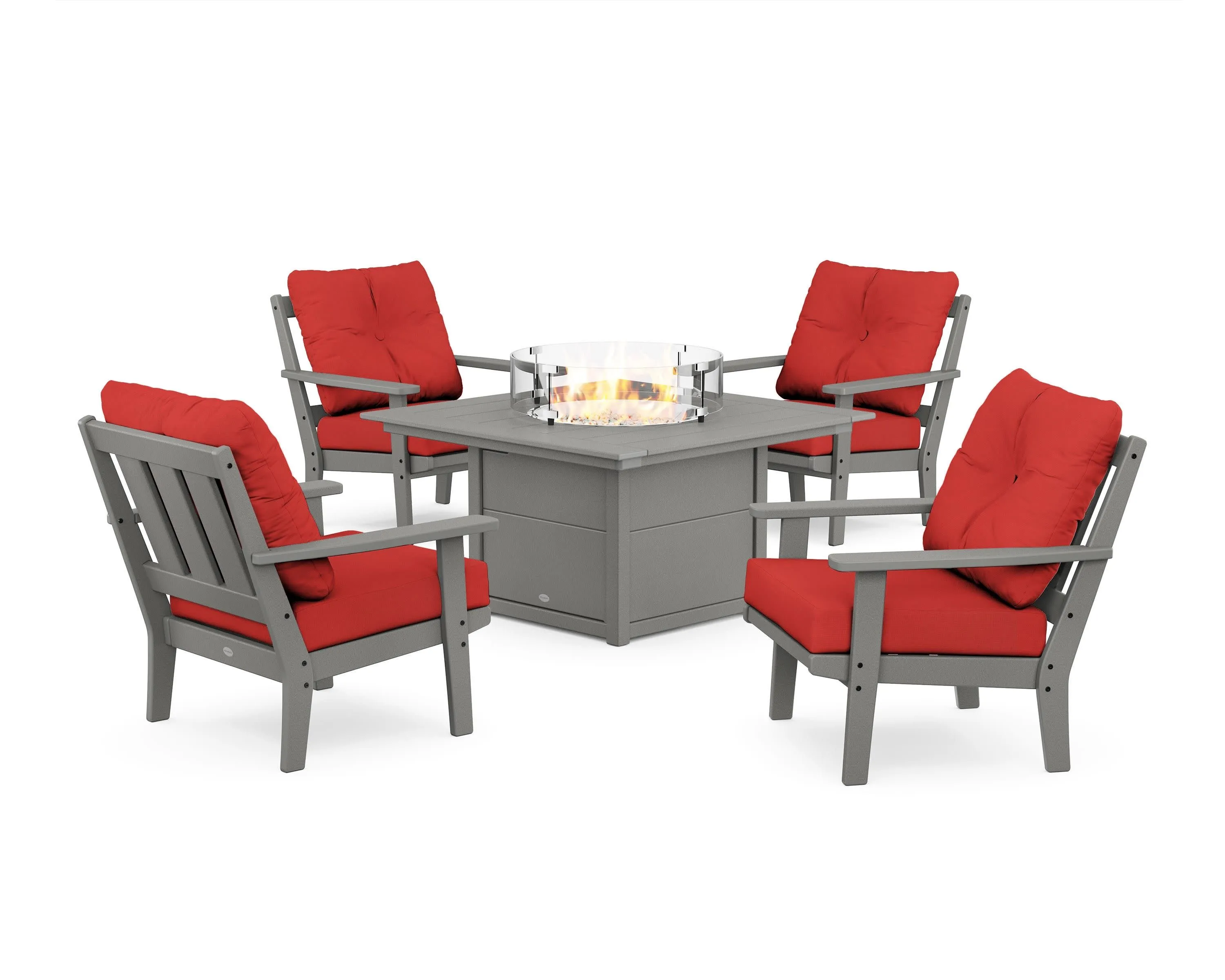 Oxford 5-Piece Deep Seating Set with Fire Pit Table