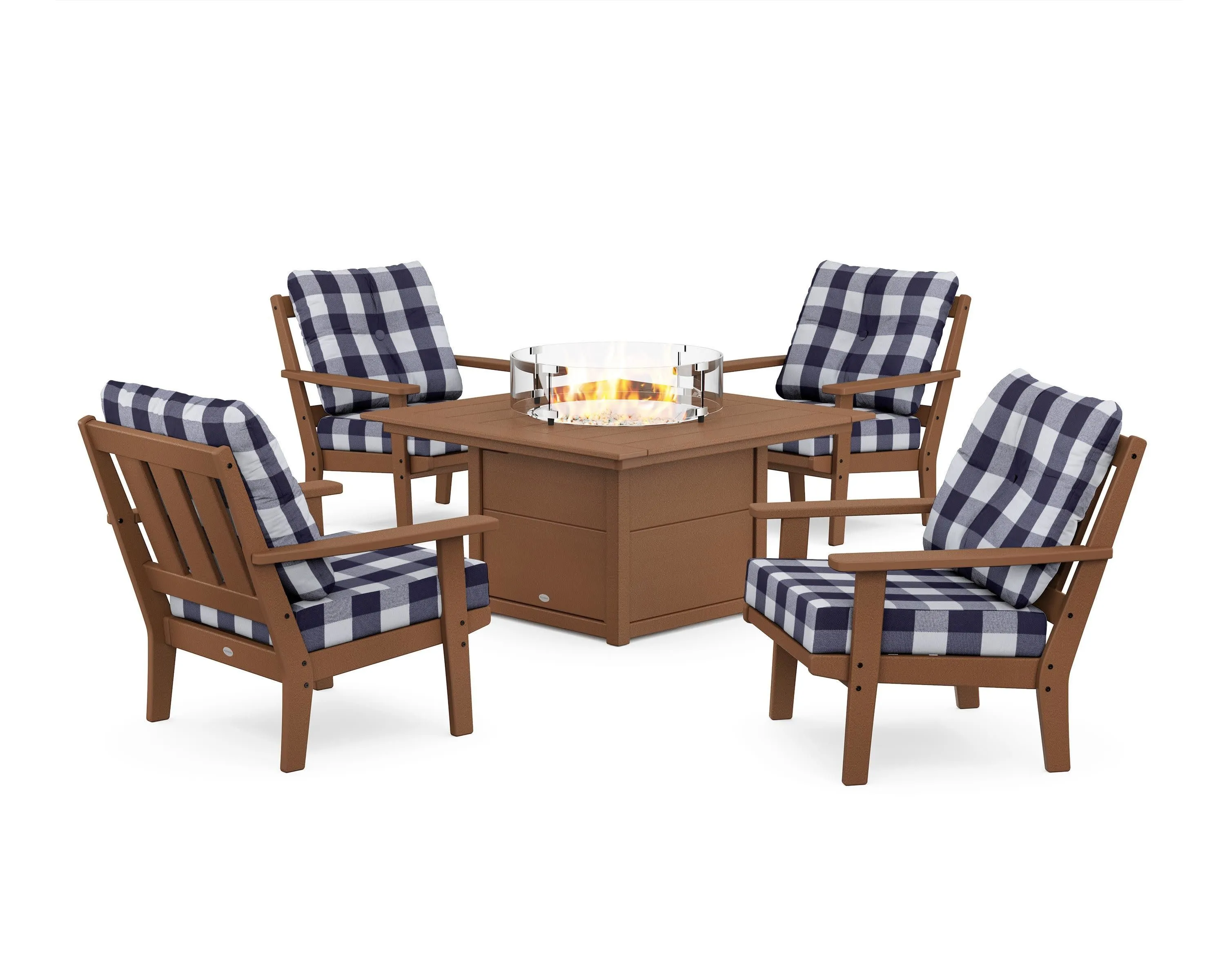 Oxford 5-Piece Deep Seating Set with Fire Pit Table