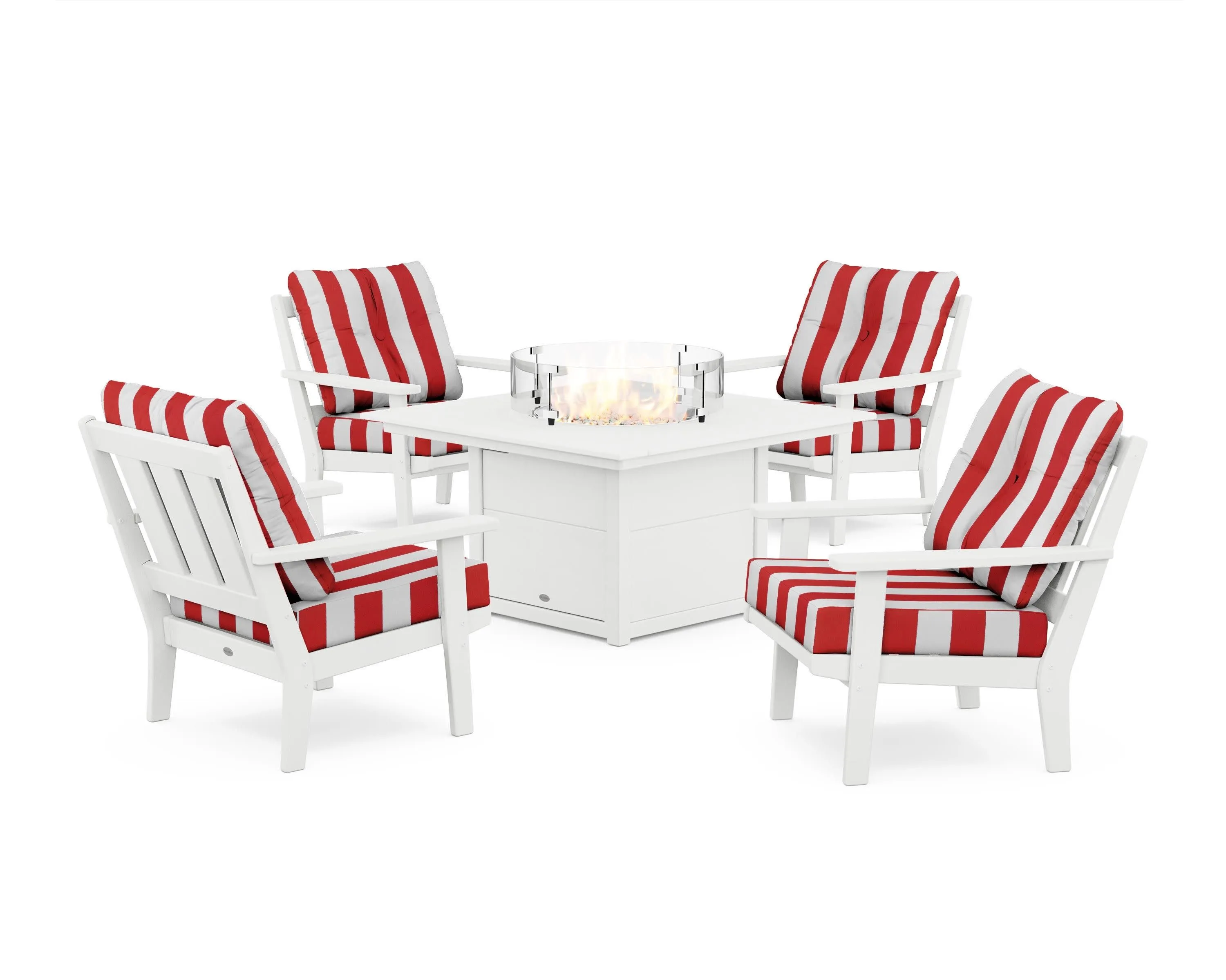 Oxford 5-Piece Deep Seating Set with Fire Pit Table