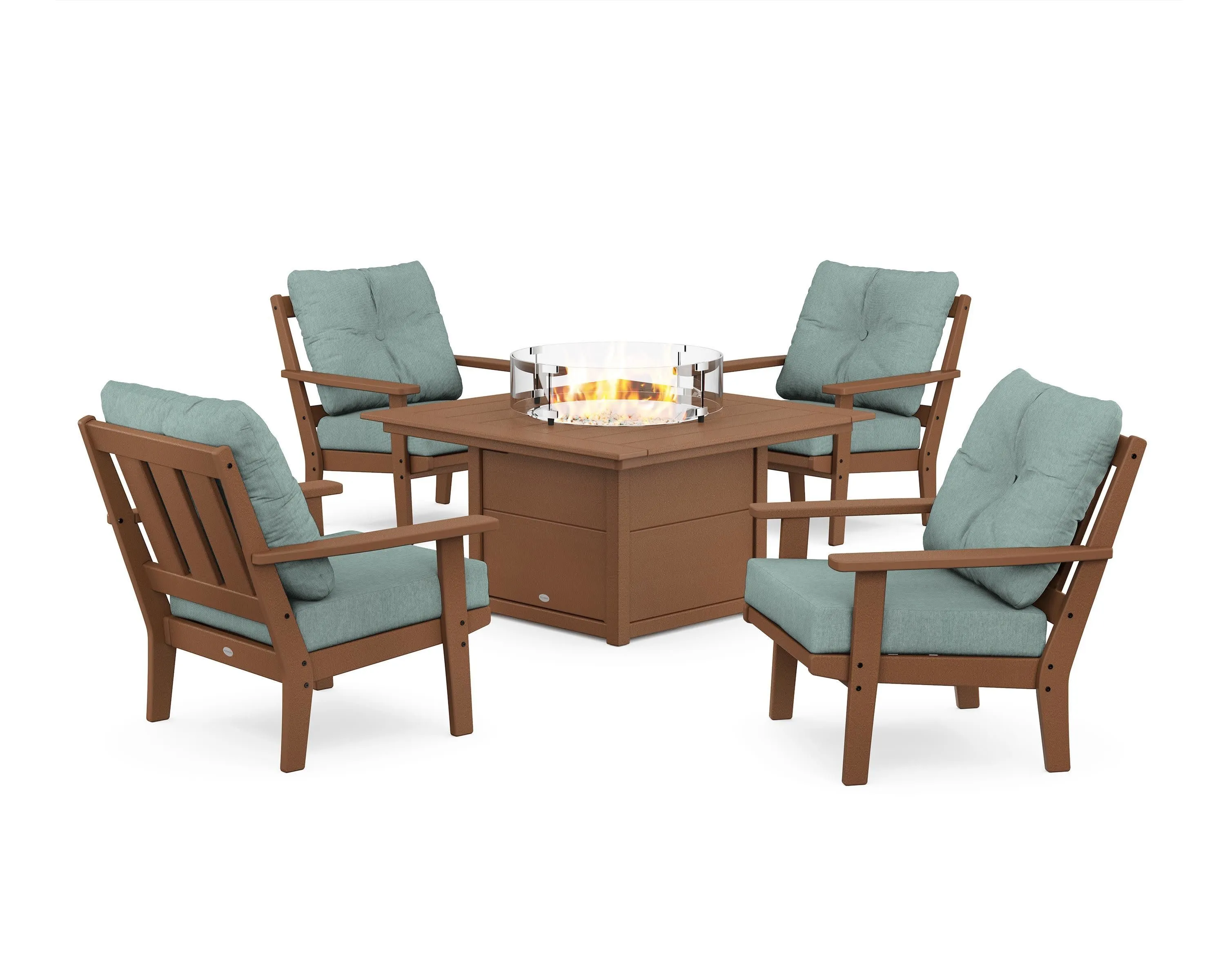 Oxford 5-Piece Deep Seating Set with Fire Pit Table