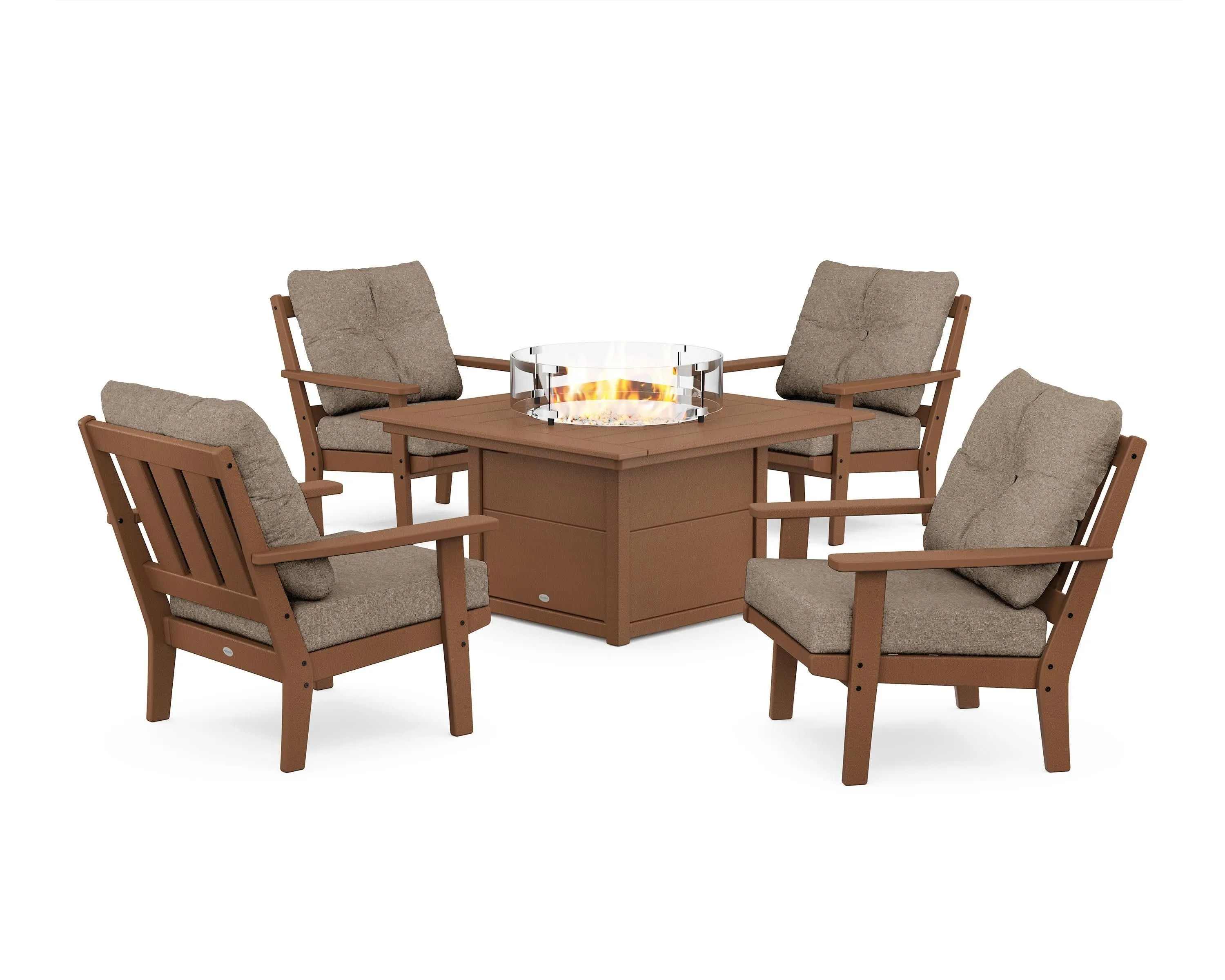 Oxford 5-Piece Deep Seating Set with Fire Pit Table