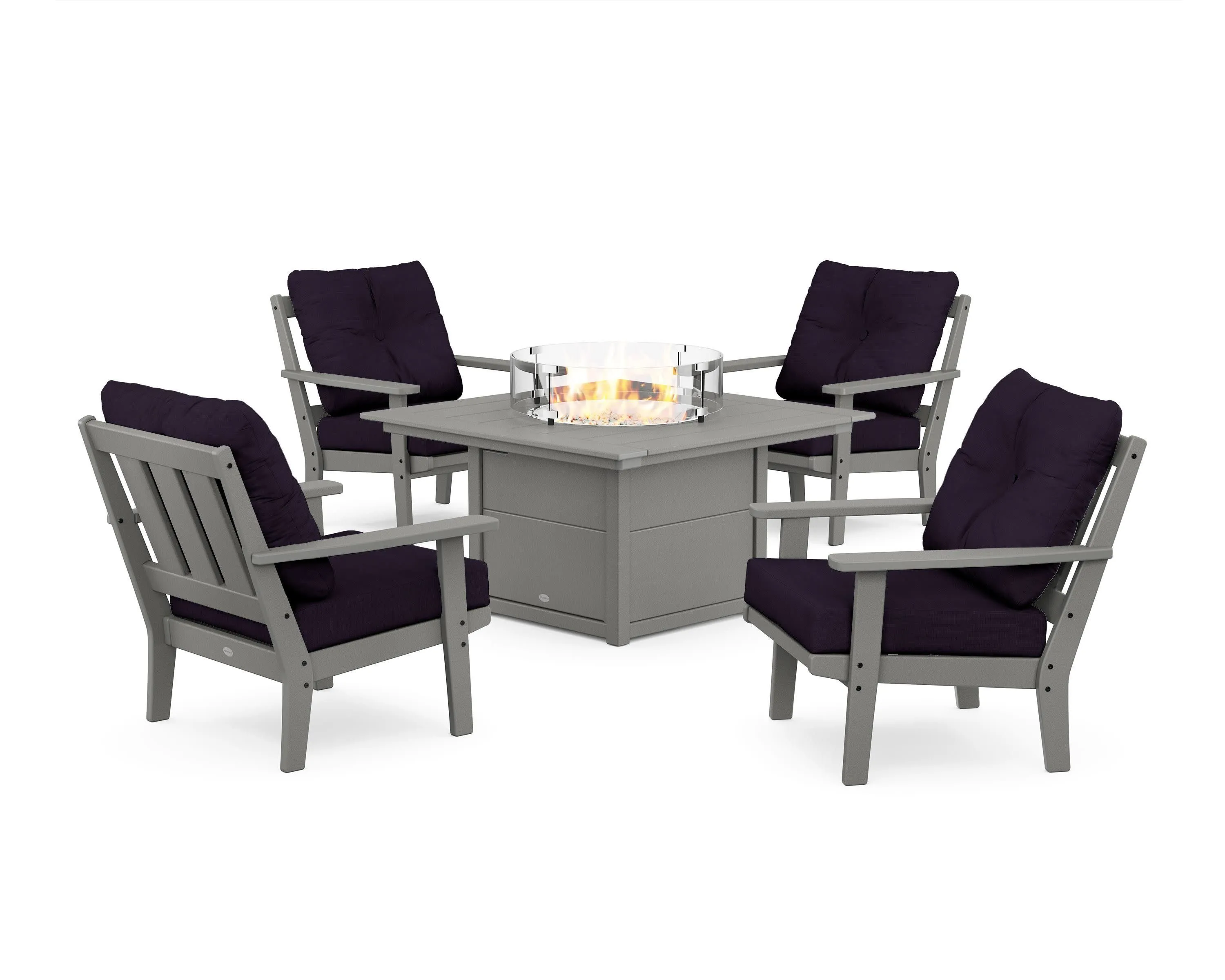 Oxford 5-Piece Deep Seating Set with Fire Pit Table