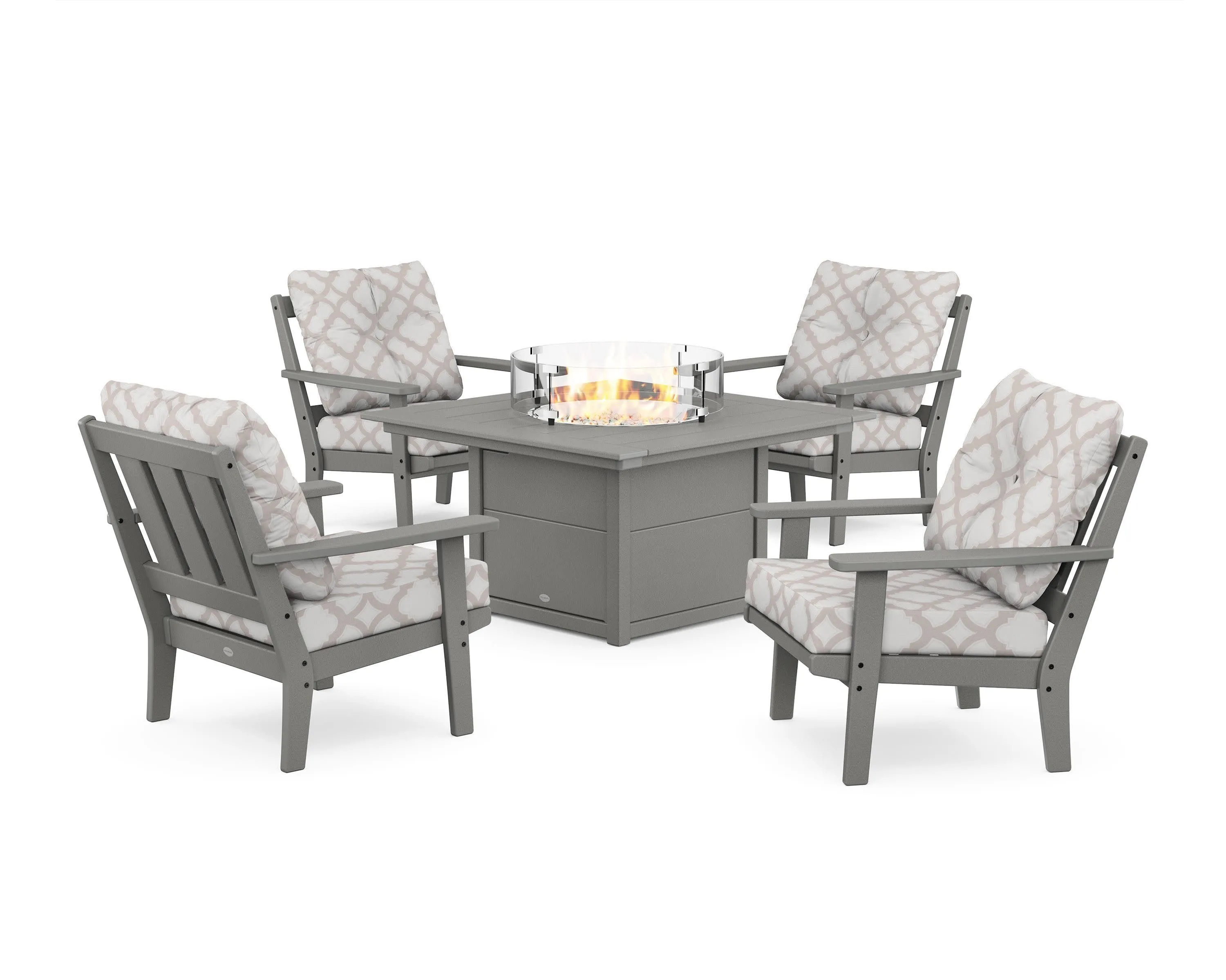 Oxford 5-Piece Deep Seating Set with Fire Pit Table