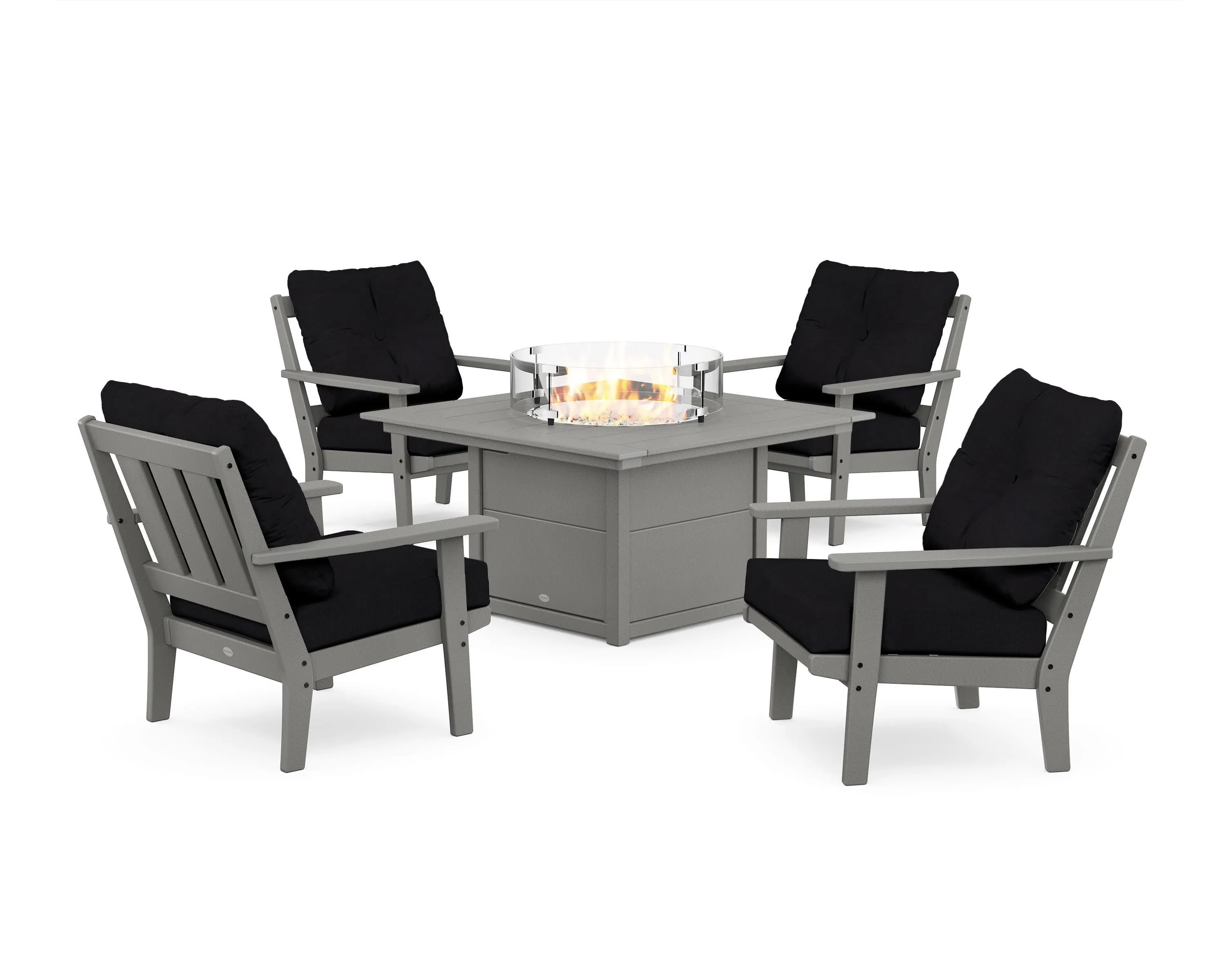 Oxford 5-Piece Deep Seating Set with Fire Pit Table
