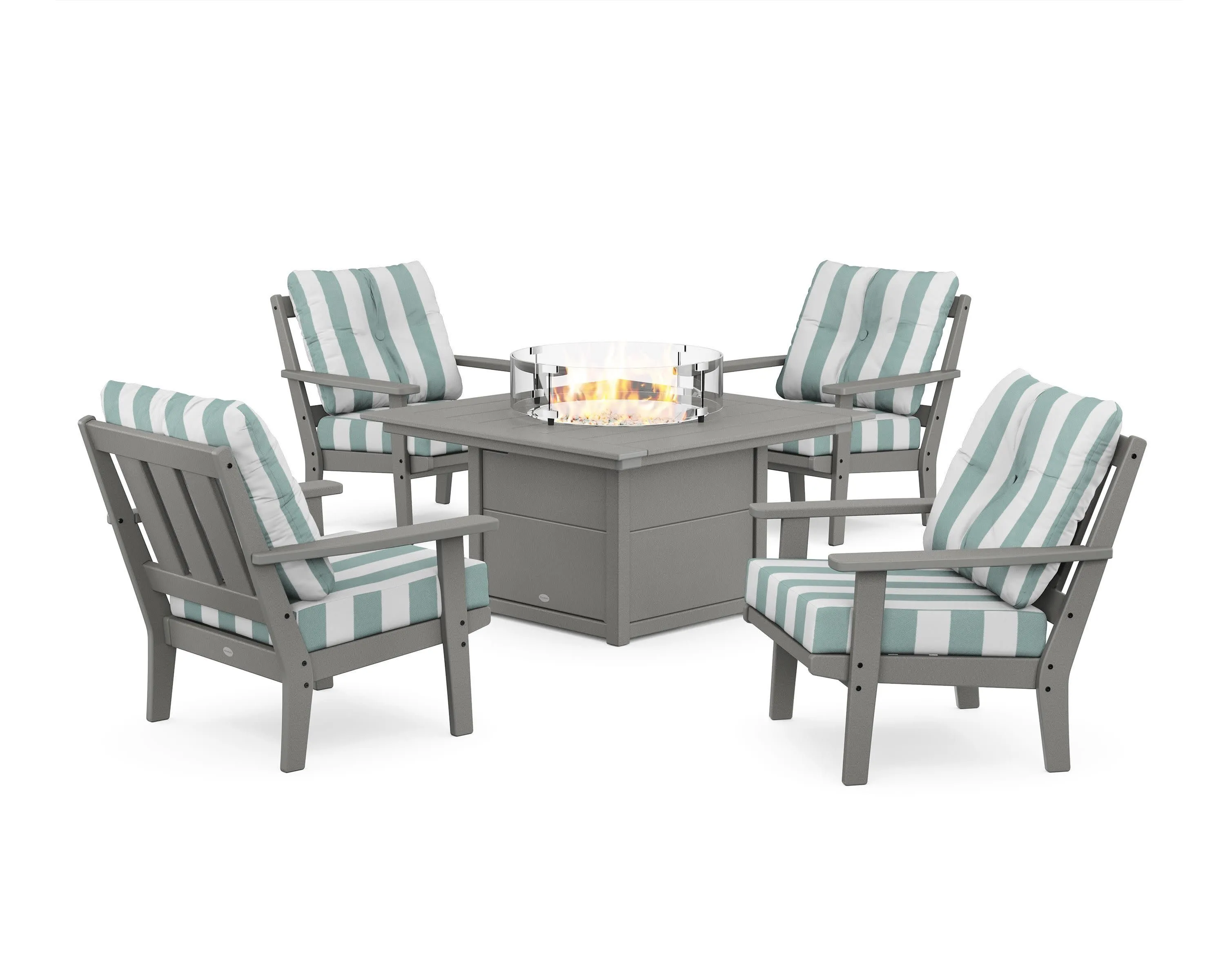 Oxford 5-Piece Deep Seating Set with Fire Pit Table