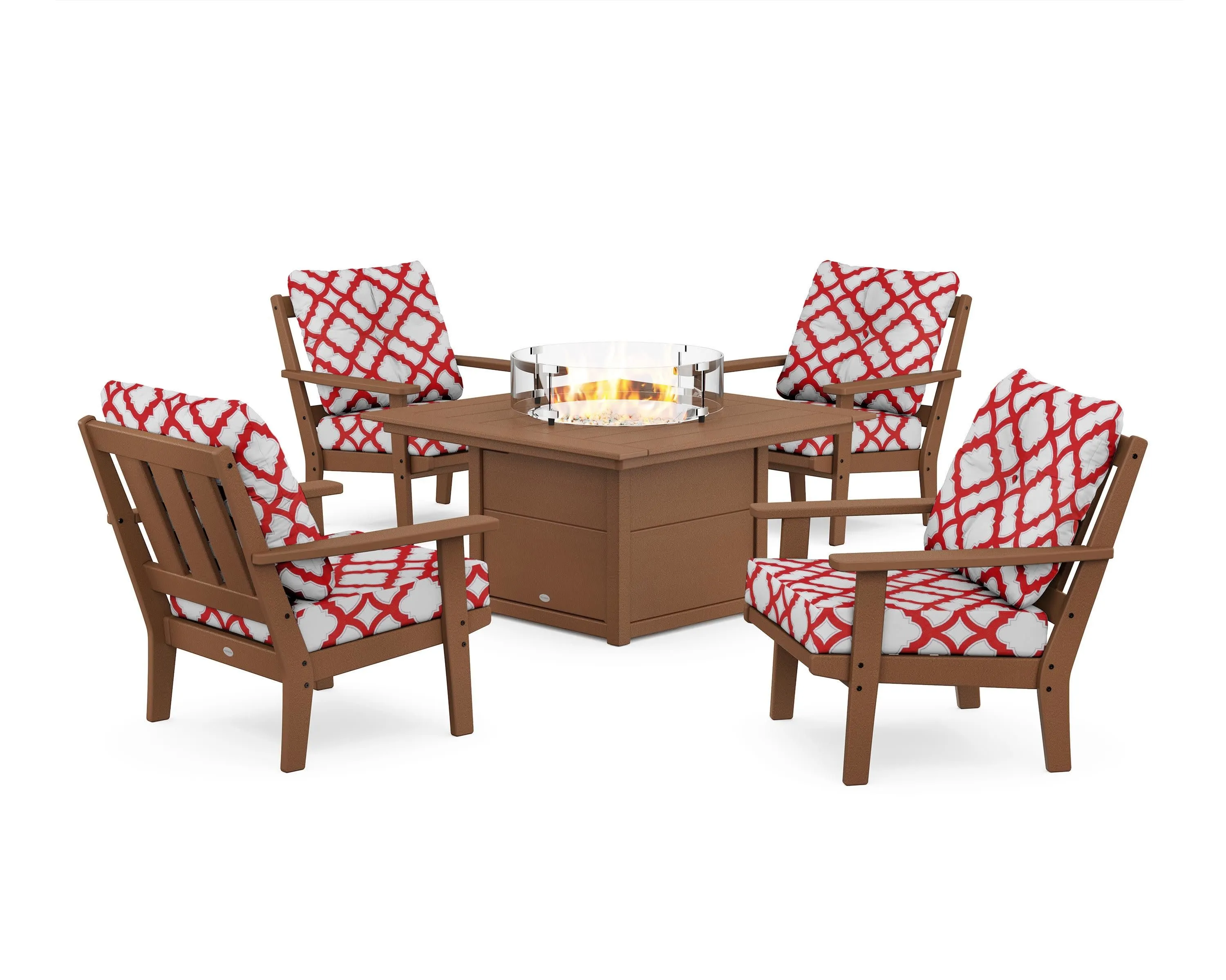 Oxford 5-Piece Deep Seating Set with Fire Pit Table