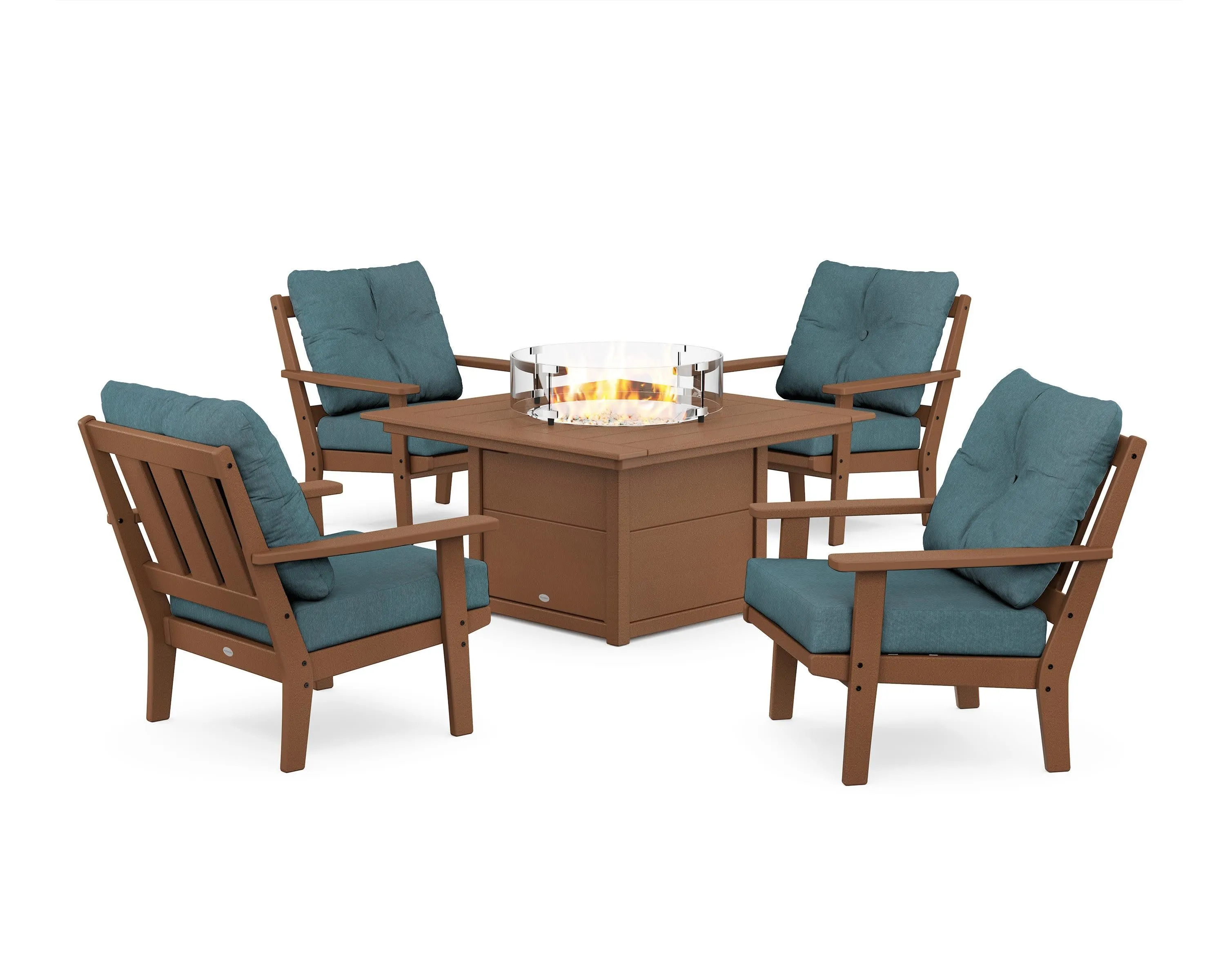 Oxford 5-Piece Deep Seating Set with Fire Pit Table