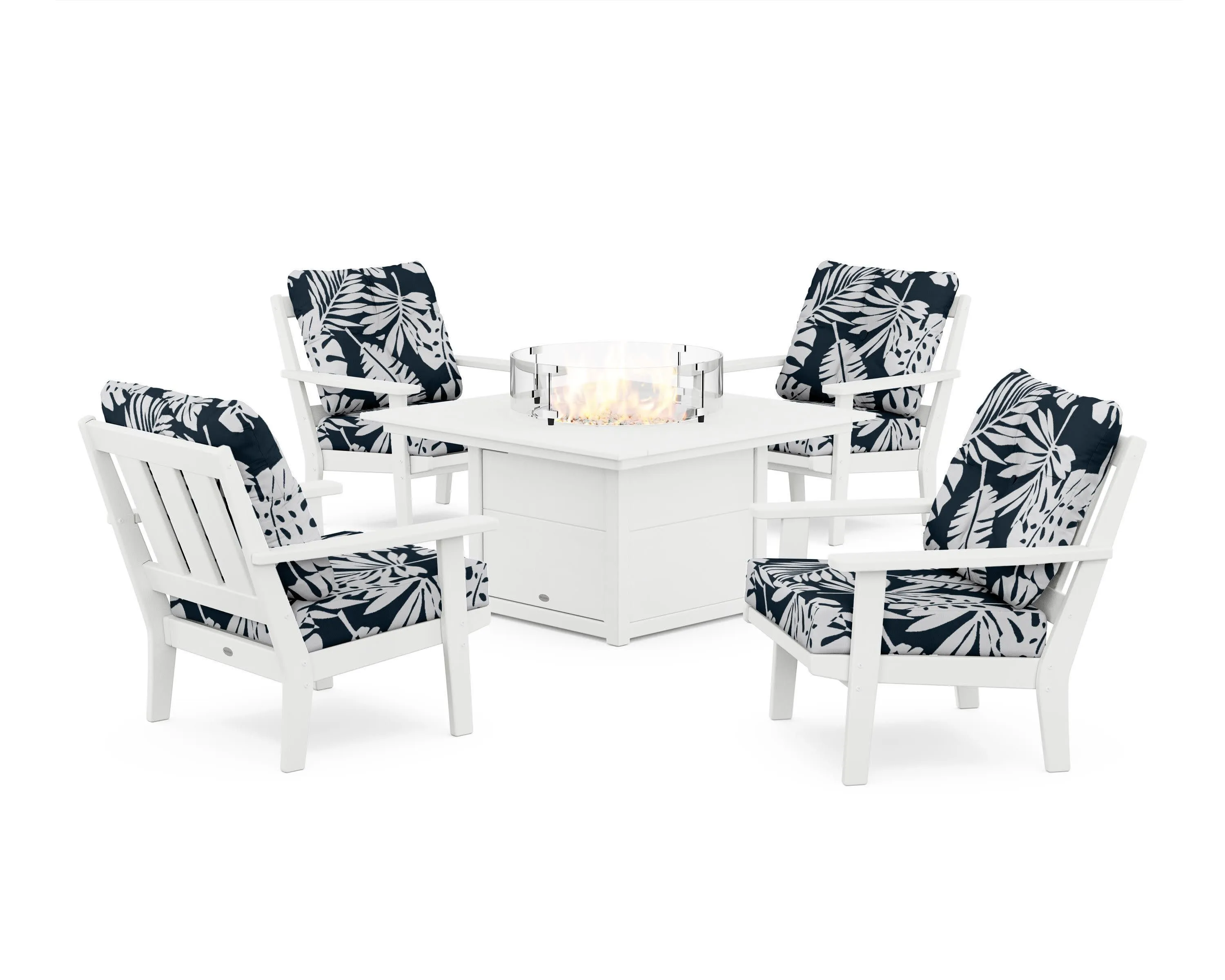 Oxford 5-Piece Deep Seating Set with Fire Pit Table