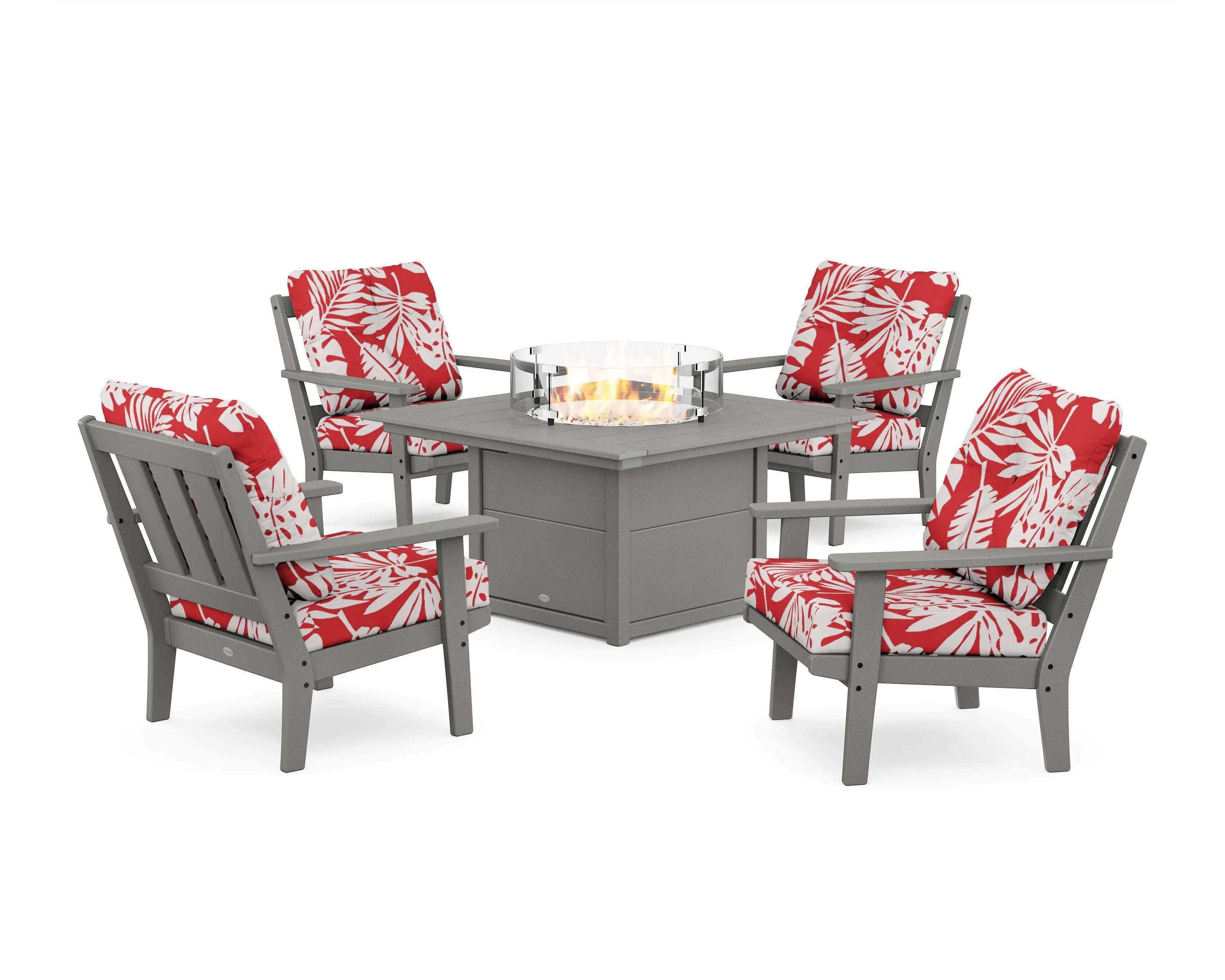 Oxford 5-Piece Deep Seating Set with Fire Pit Table