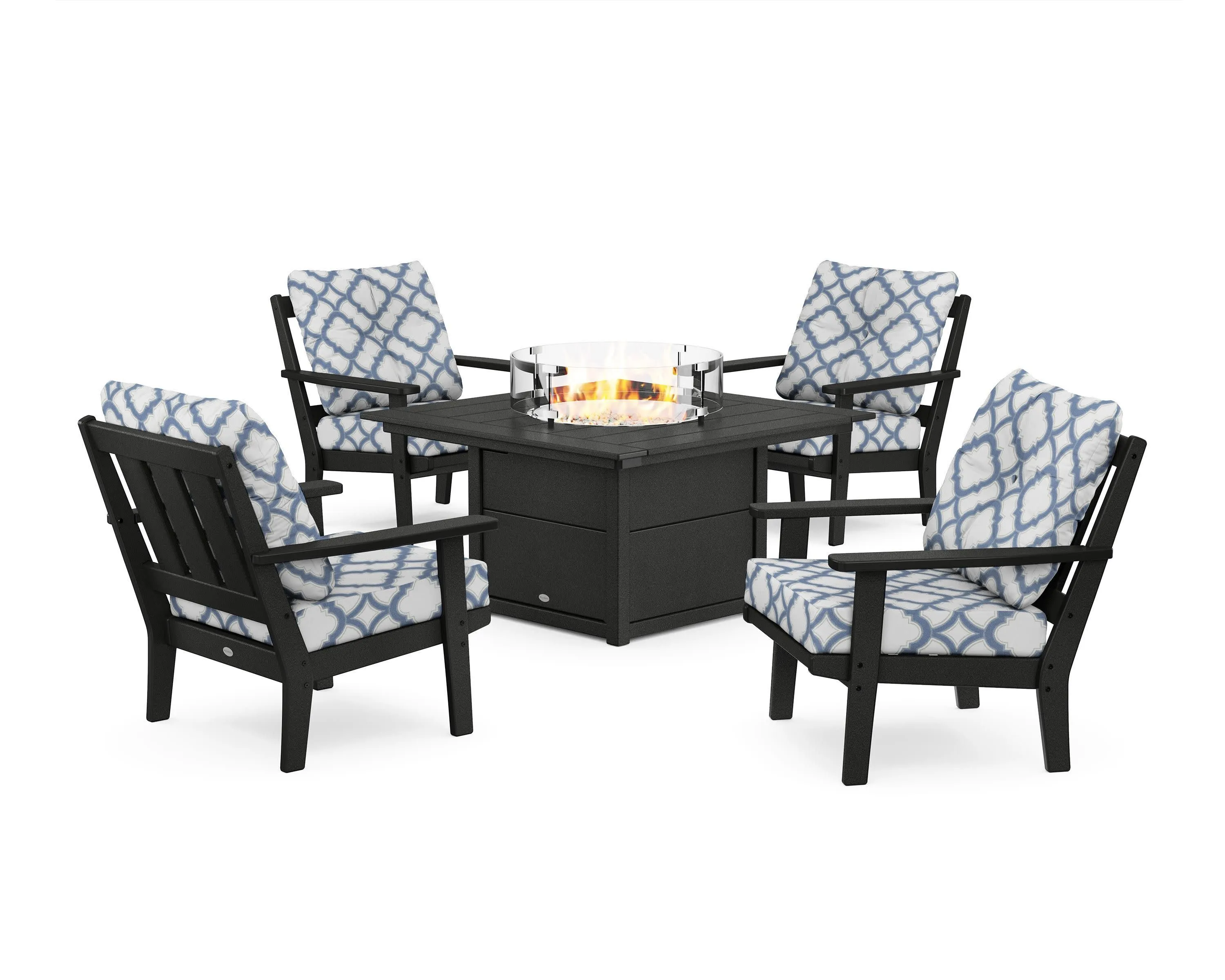 Oxford 5-Piece Deep Seating Set with Fire Pit Table