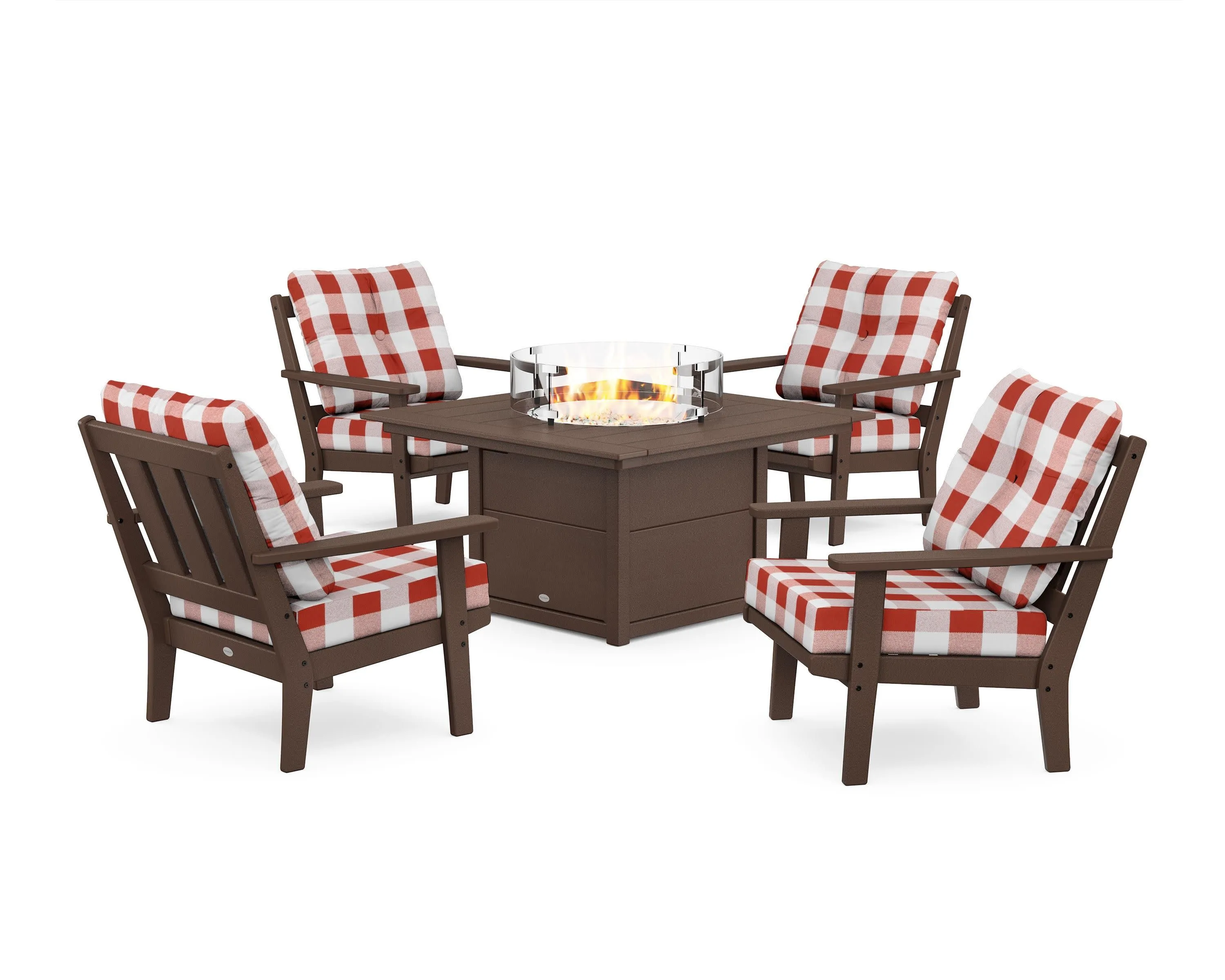 Oxford 5-Piece Deep Seating Set with Fire Pit Table
