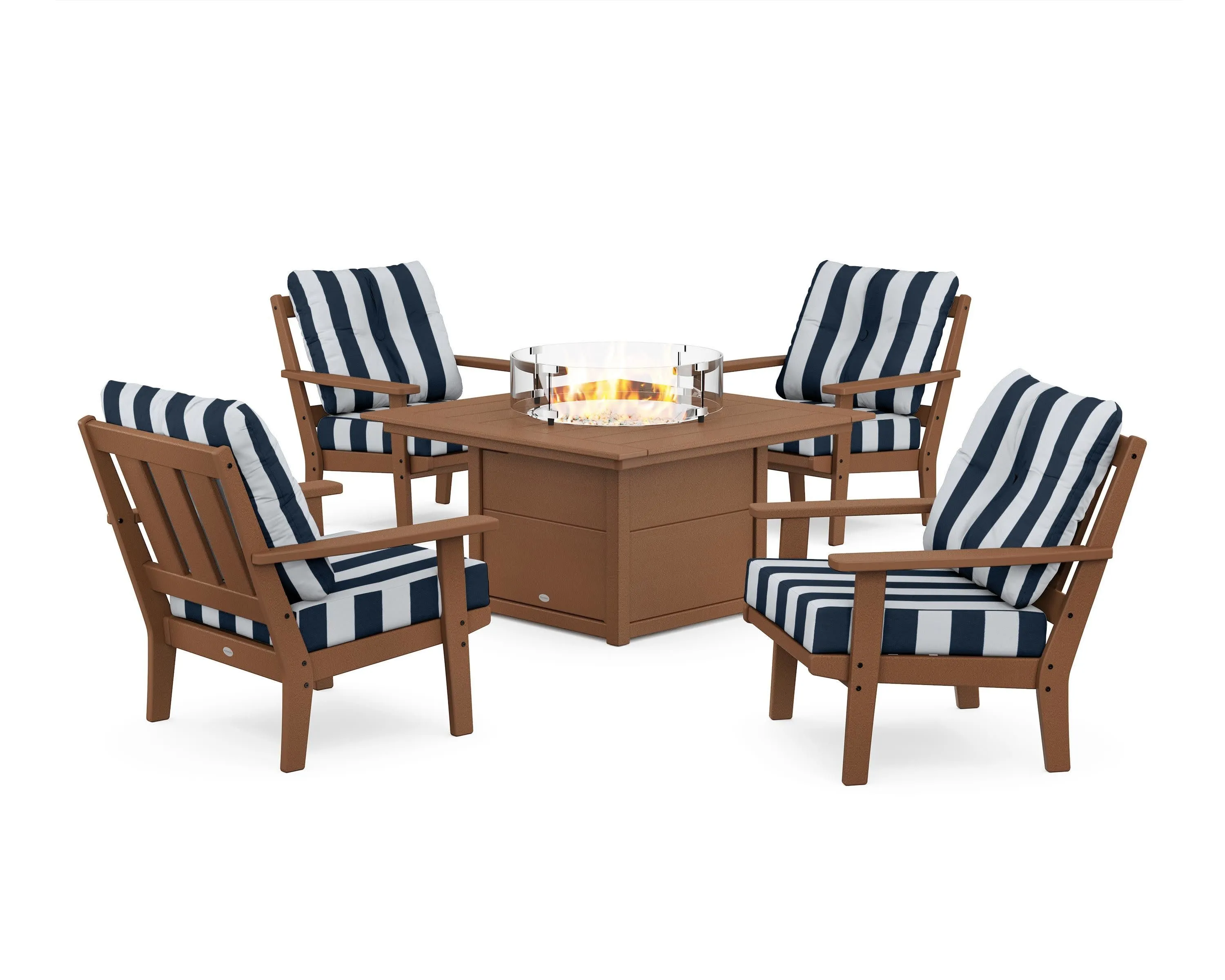 Oxford 5-Piece Deep Seating Set with Fire Pit Table