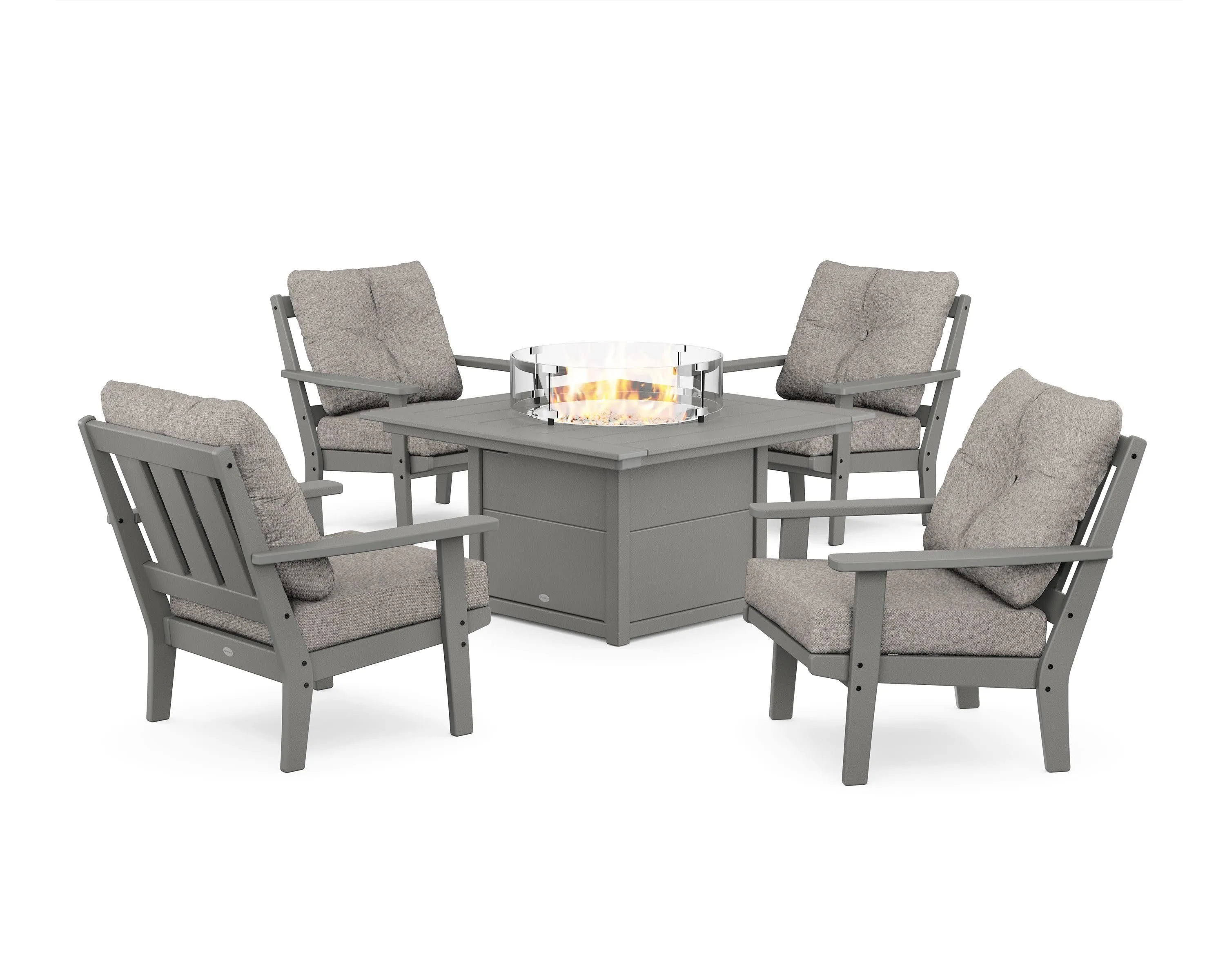 Oxford 5-Piece Deep Seating Set with Fire Pit Table