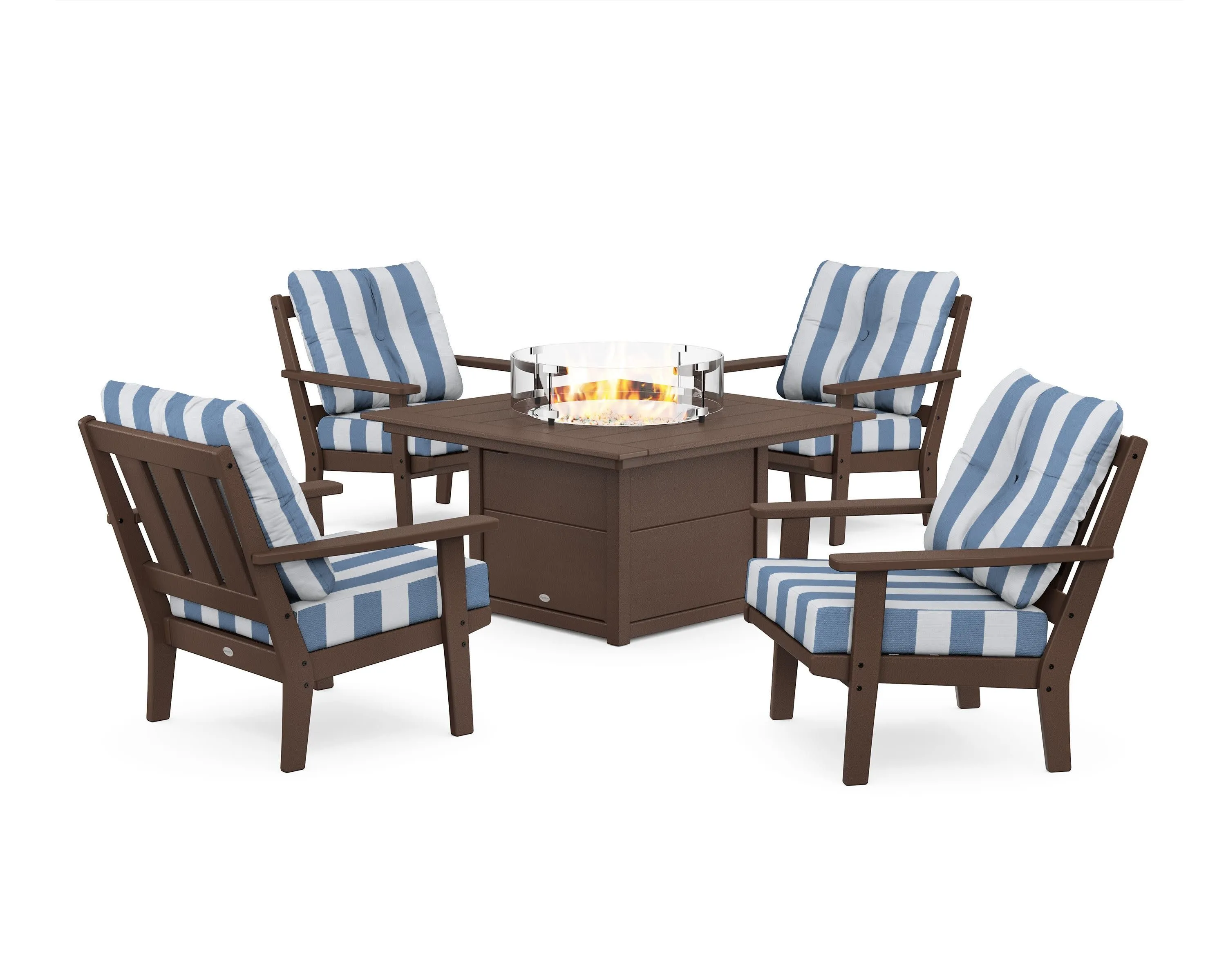 Oxford 5-Piece Deep Seating Set with Fire Pit Table