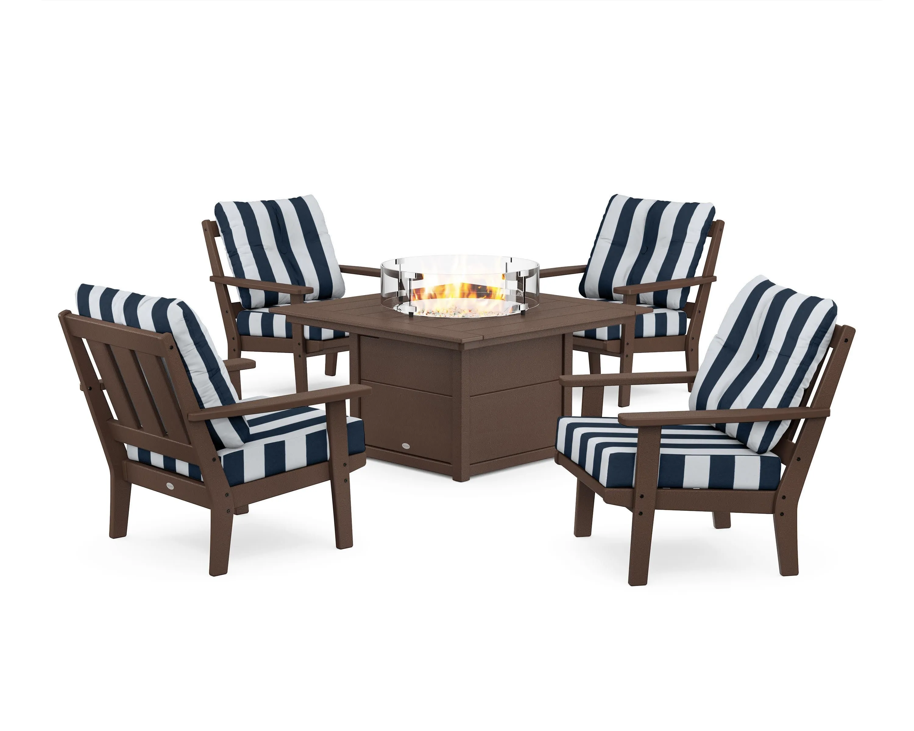 Oxford 5-Piece Deep Seating Set with Fire Pit Table