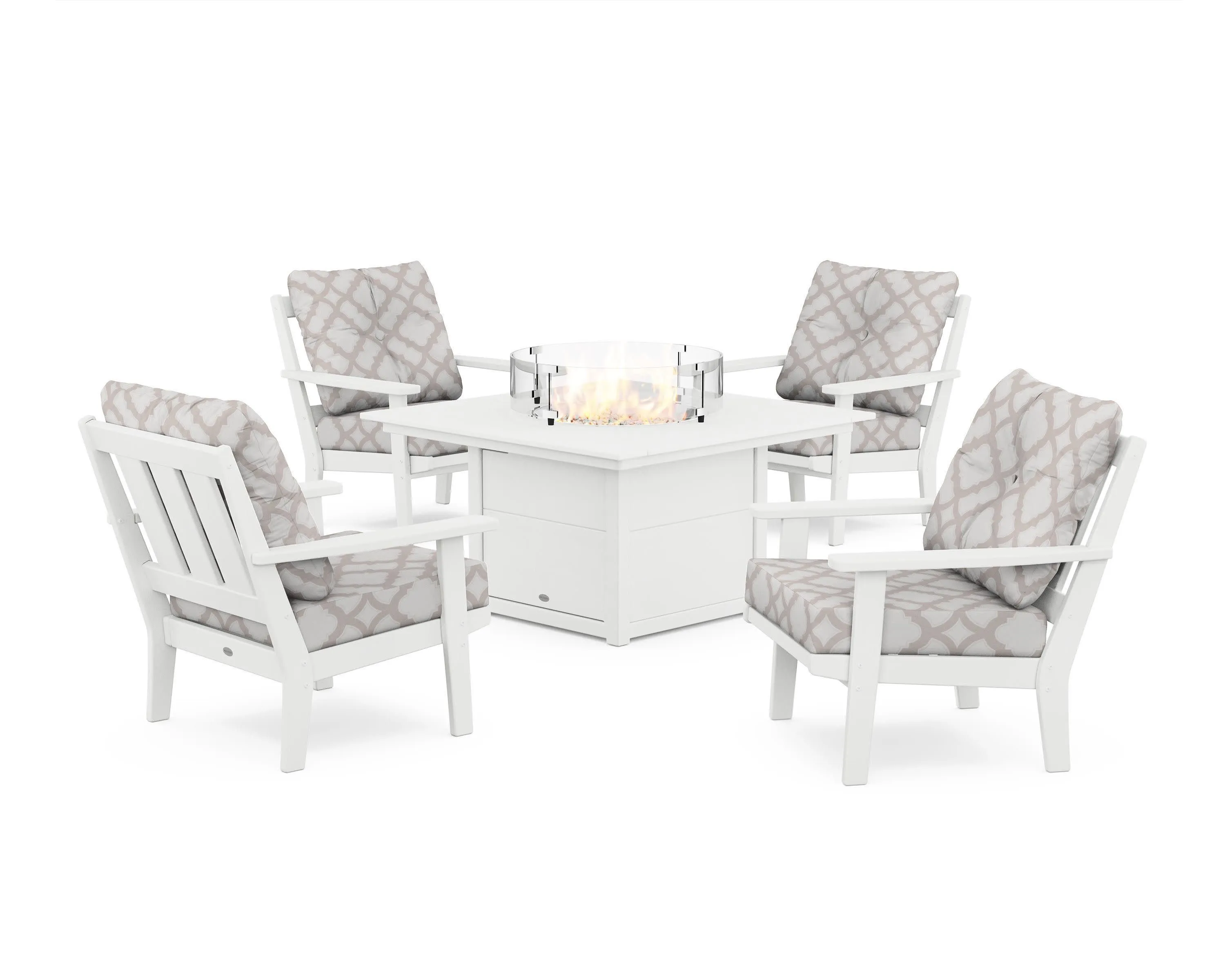 Oxford 5-Piece Deep Seating Set with Fire Pit Table
