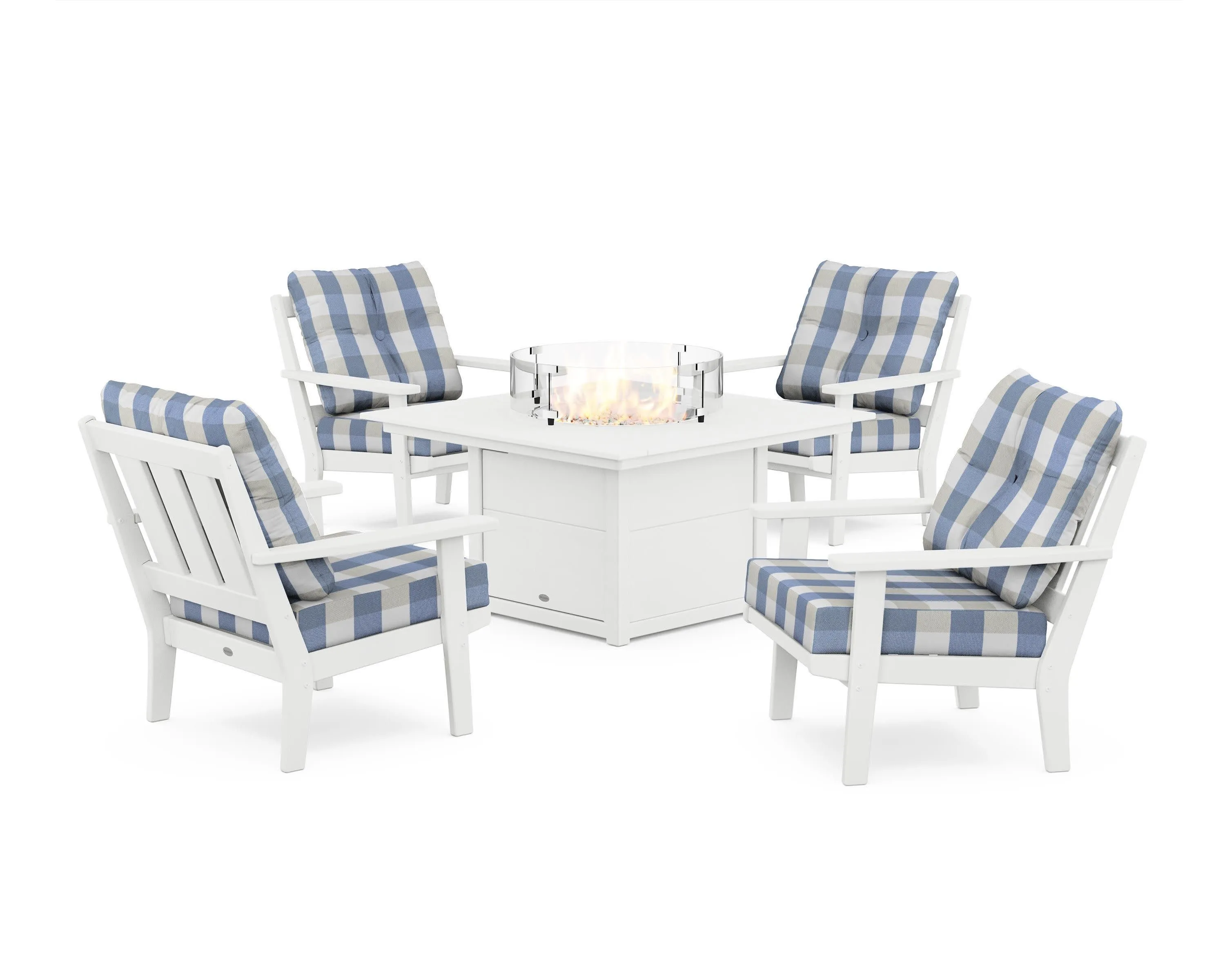 Oxford 5-Piece Deep Seating Set with Fire Pit Table