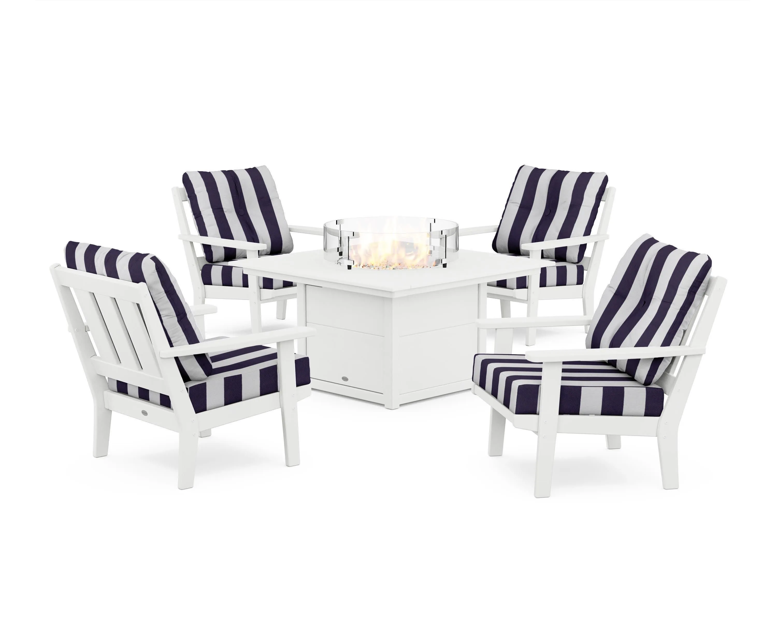 Oxford 5-Piece Deep Seating Set with Fire Pit Table