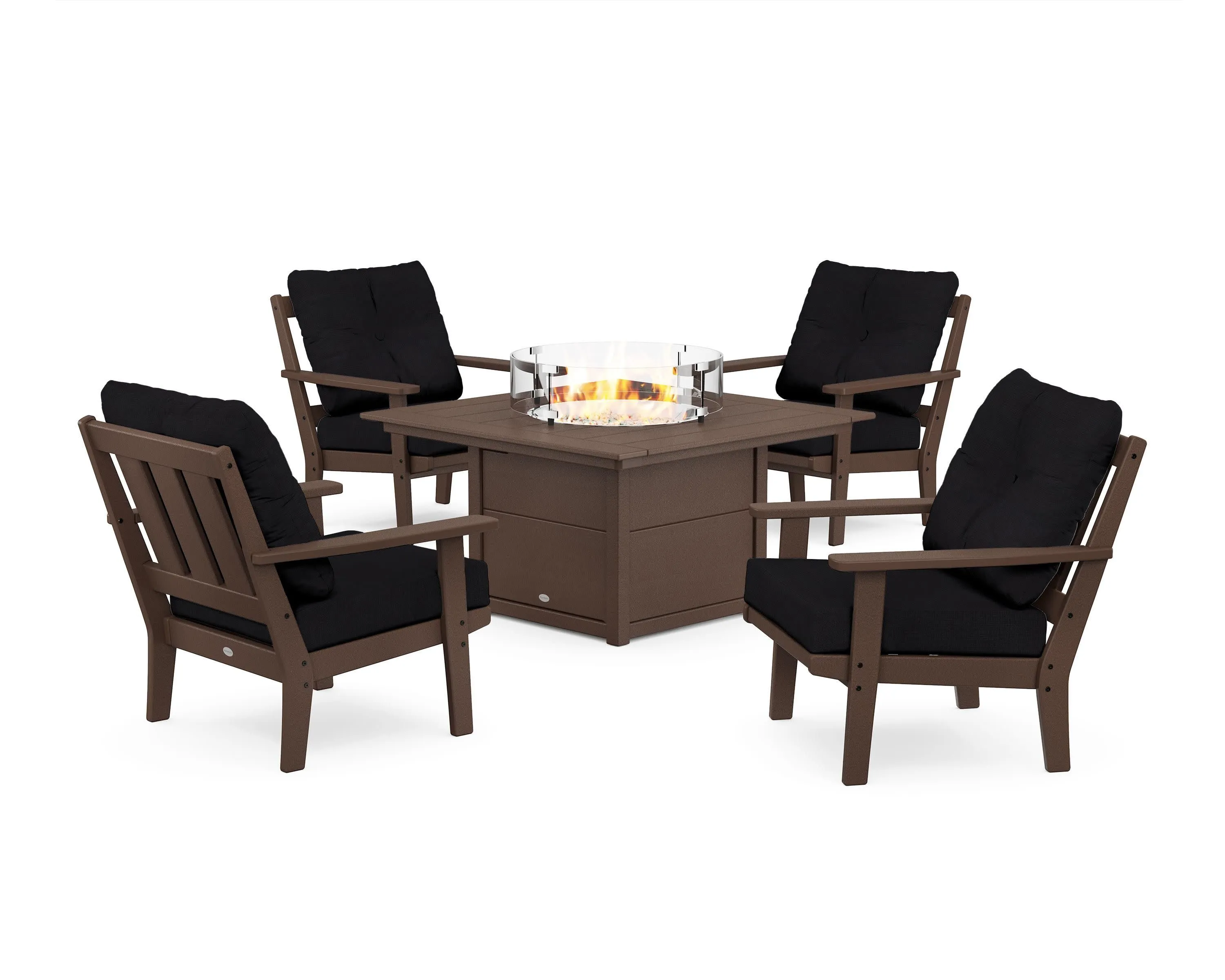 Oxford 5-Piece Deep Seating Set with Fire Pit Table