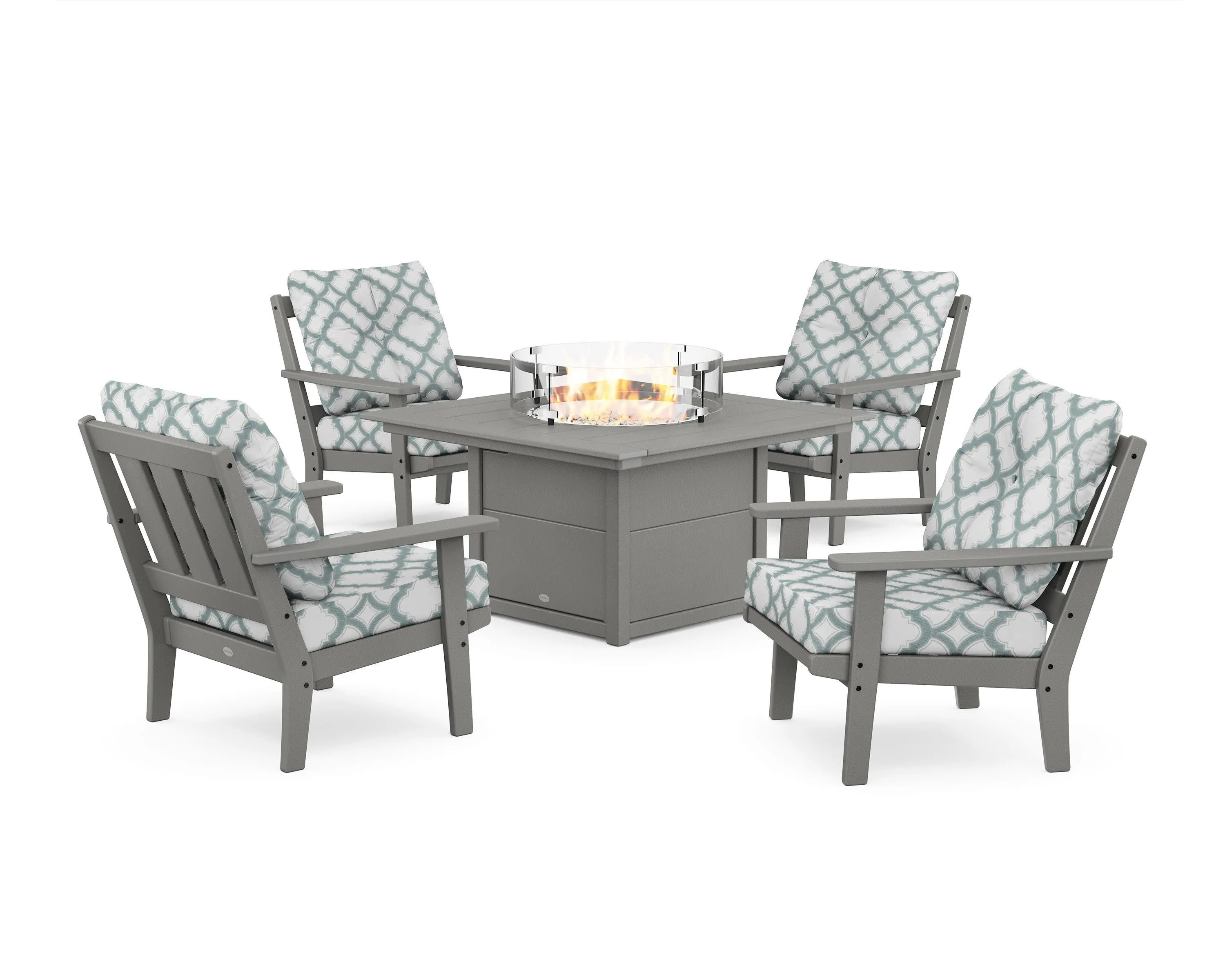 Oxford 5-Piece Deep Seating Set with Fire Pit Table
