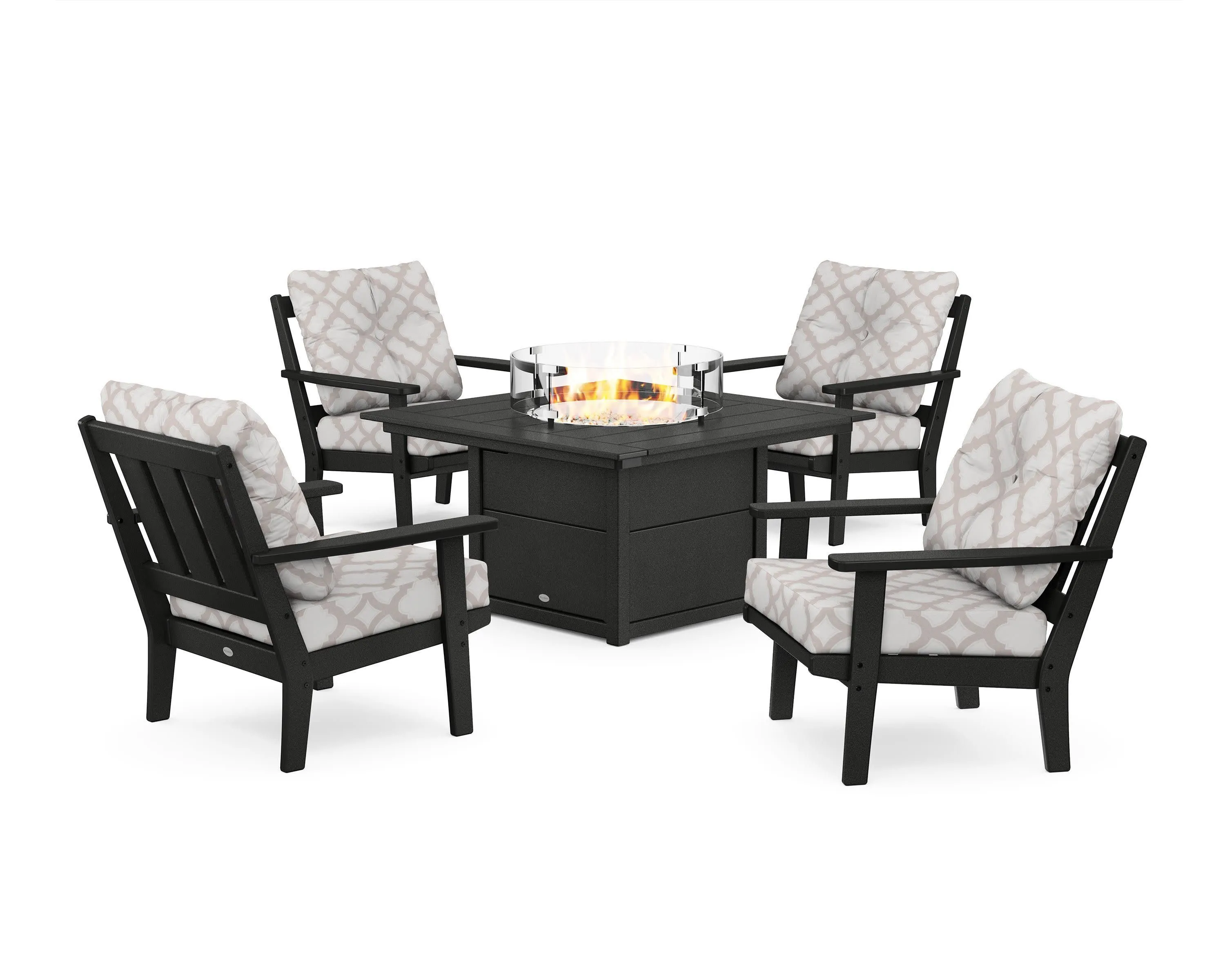 Oxford 5-Piece Deep Seating Set with Fire Pit Table