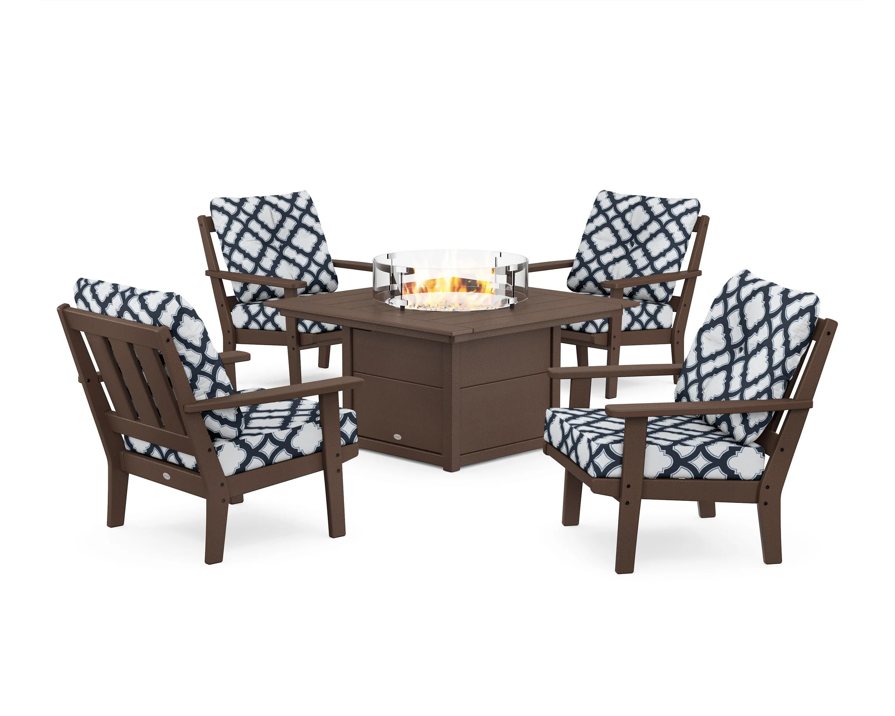 Oxford 5-Piece Deep Seating Set with Fire Pit Table