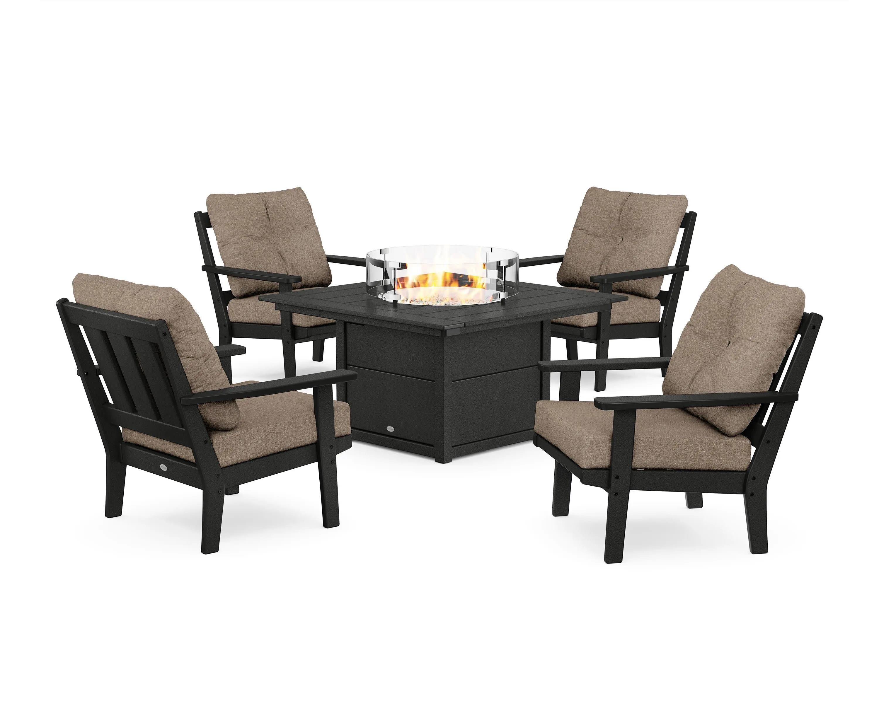Oxford 5-Piece Deep Seating Set with Fire Pit Table