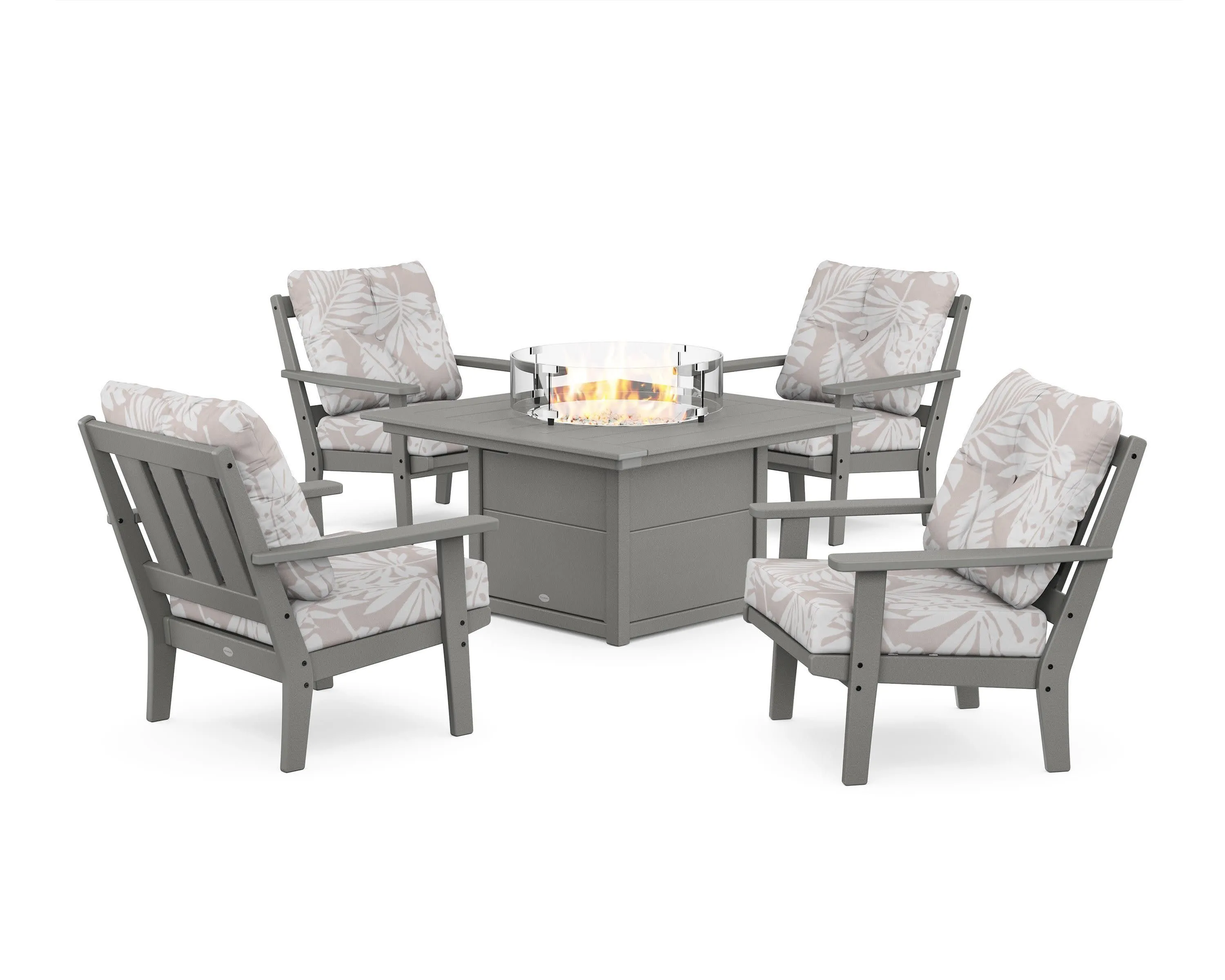 Oxford 5-Piece Deep Seating Set with Fire Pit Table