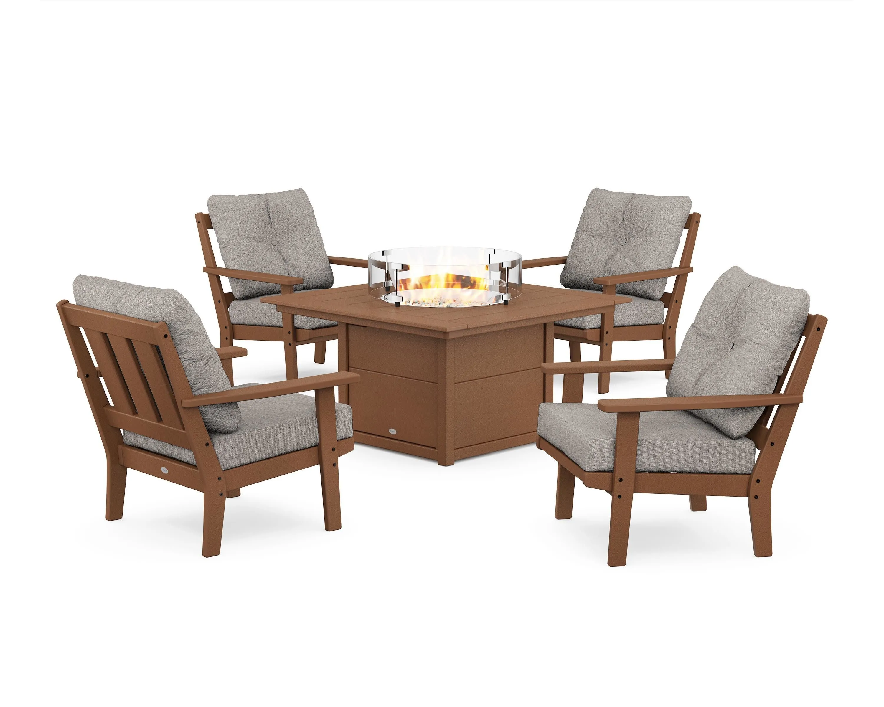 Oxford 5-Piece Deep Seating Set with Fire Pit Table