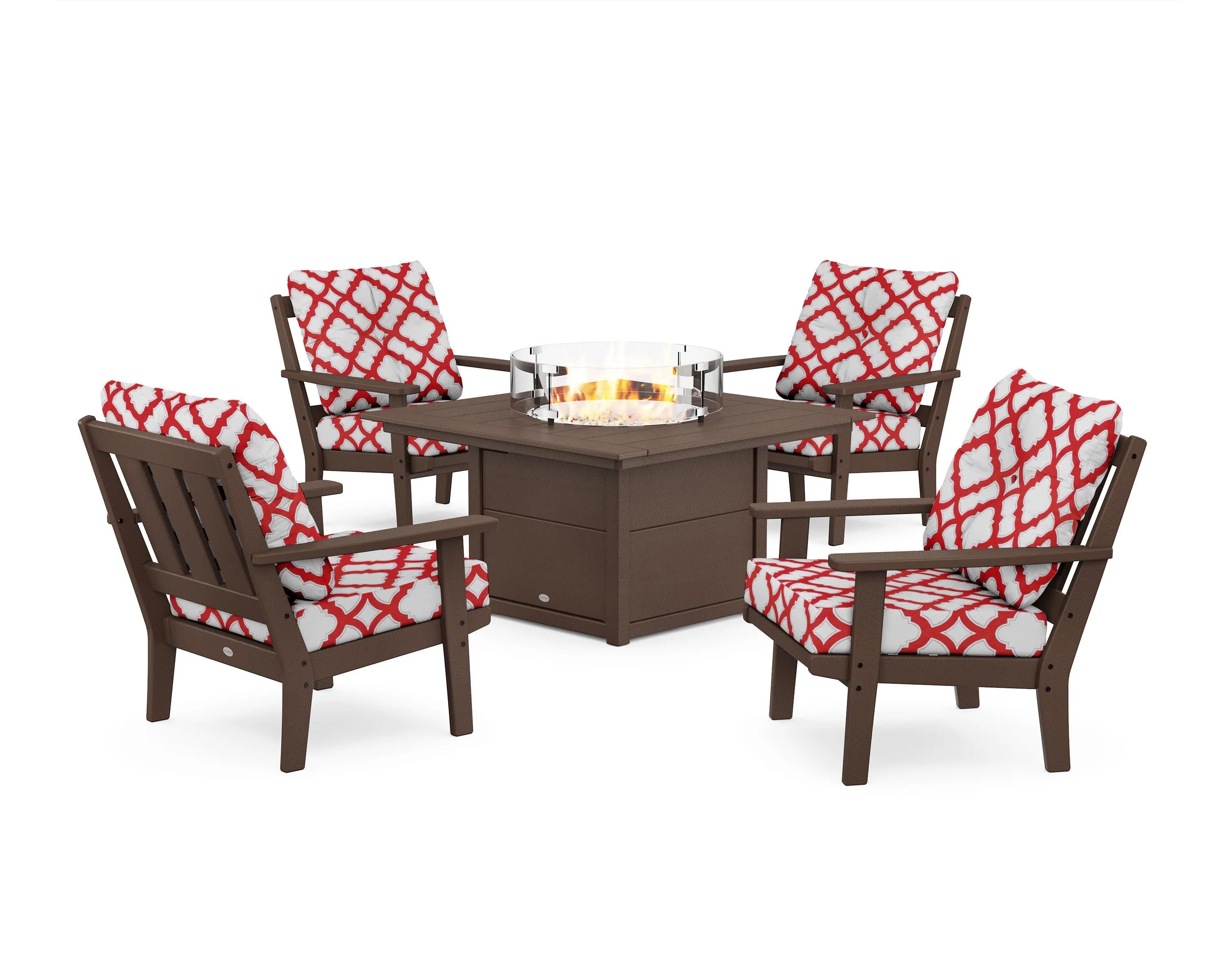 Oxford 5-Piece Deep Seating Set with Fire Pit Table