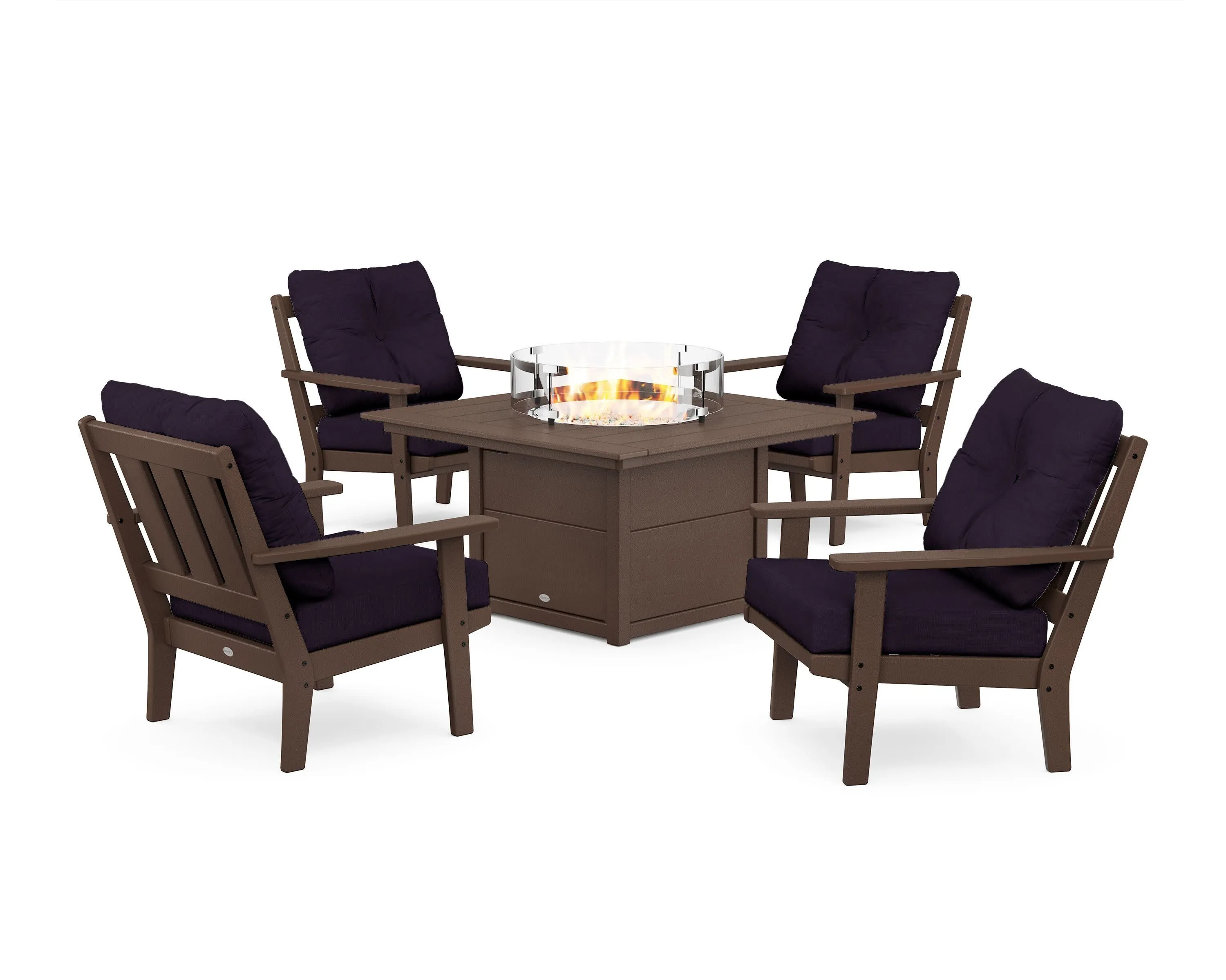 Oxford 5-Piece Deep Seating Set with Fire Pit Table