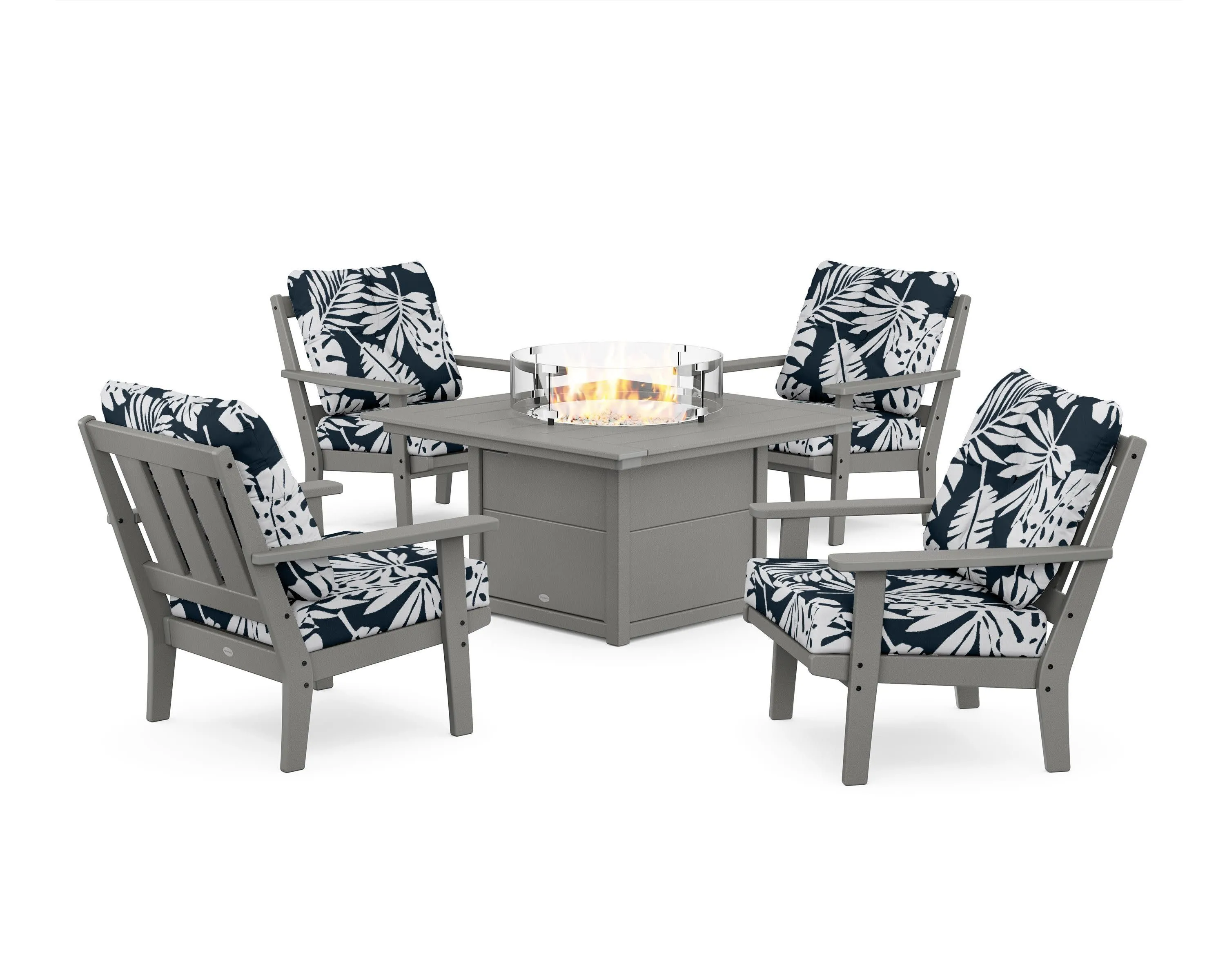 Oxford 5-Piece Deep Seating Set with Fire Pit Table
