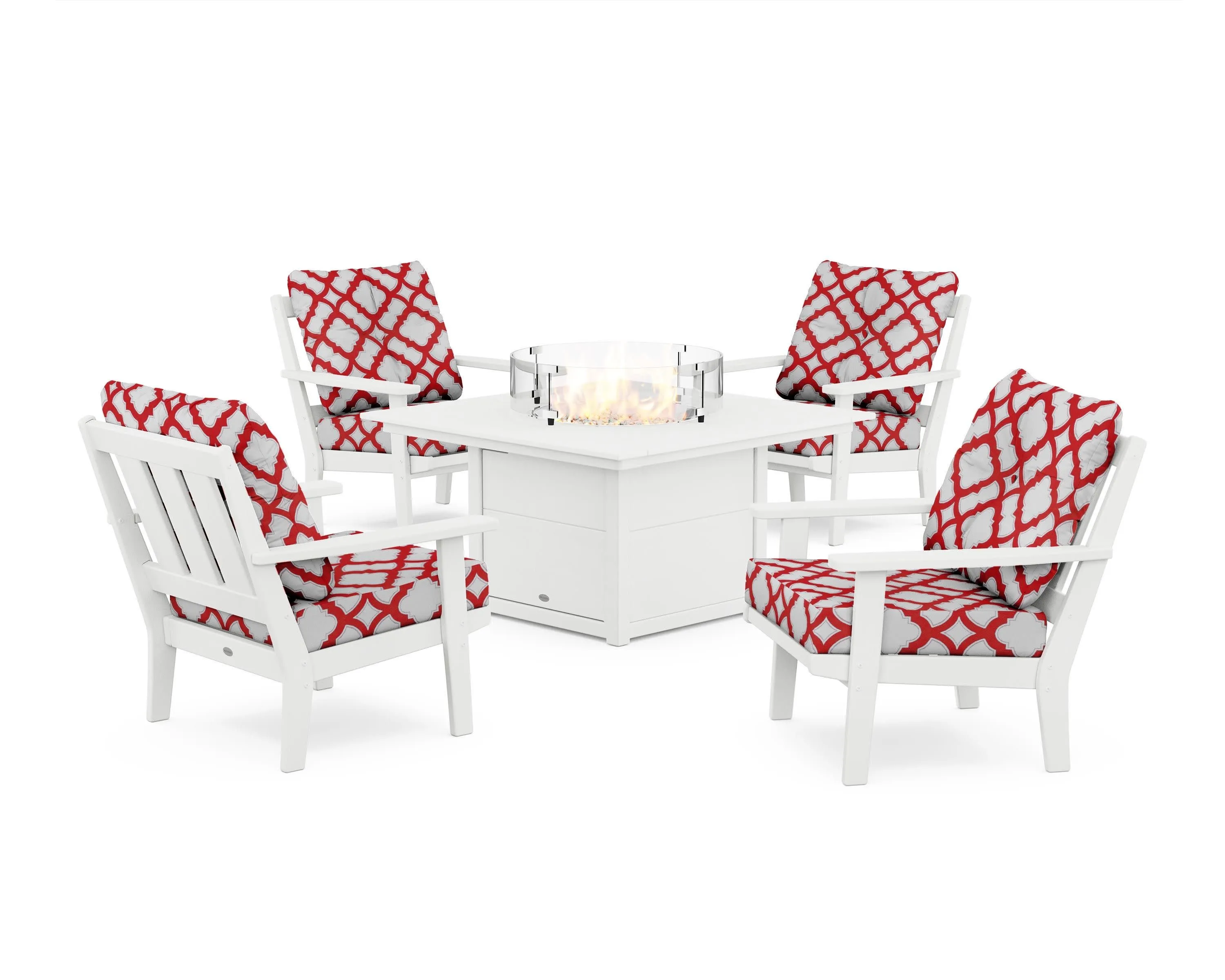 Oxford 5-Piece Deep Seating Set with Fire Pit Table