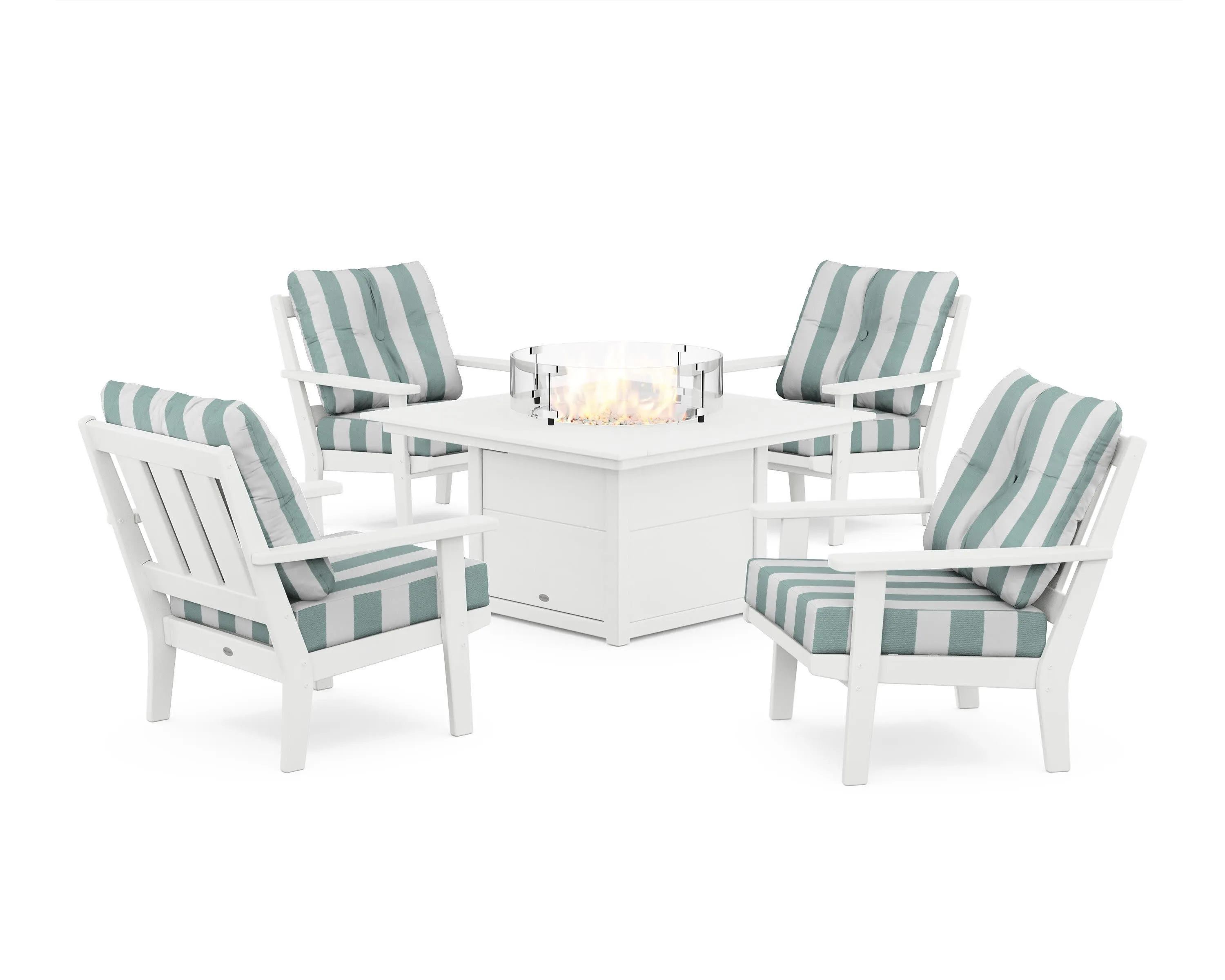 Oxford 5-Piece Deep Seating Set with Fire Pit Table
