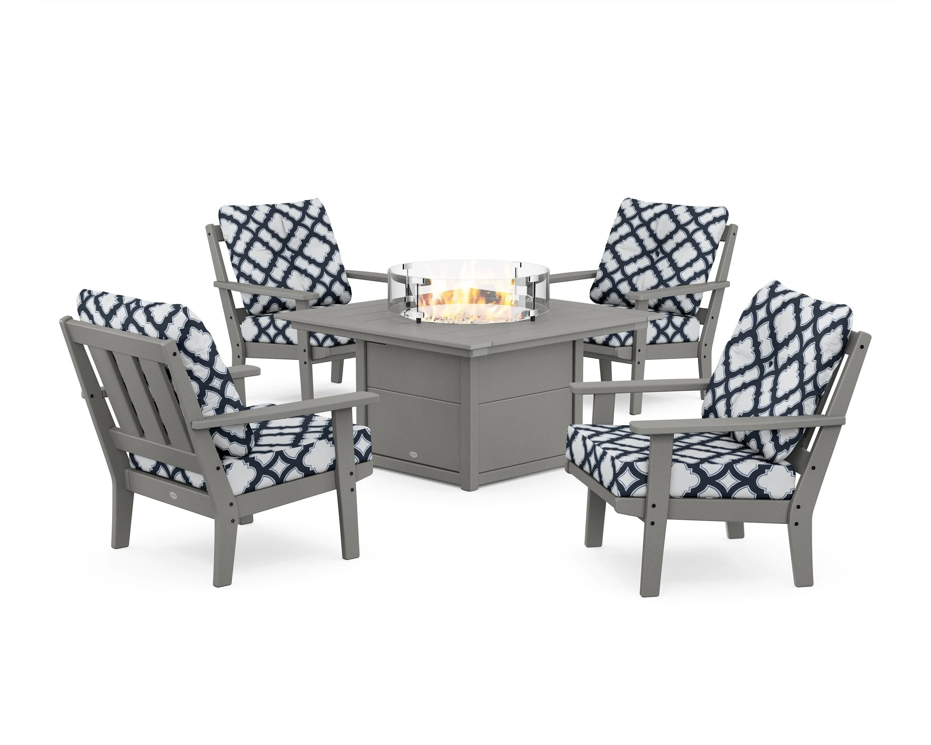 Oxford 5-Piece Deep Seating Set with Fire Pit Table