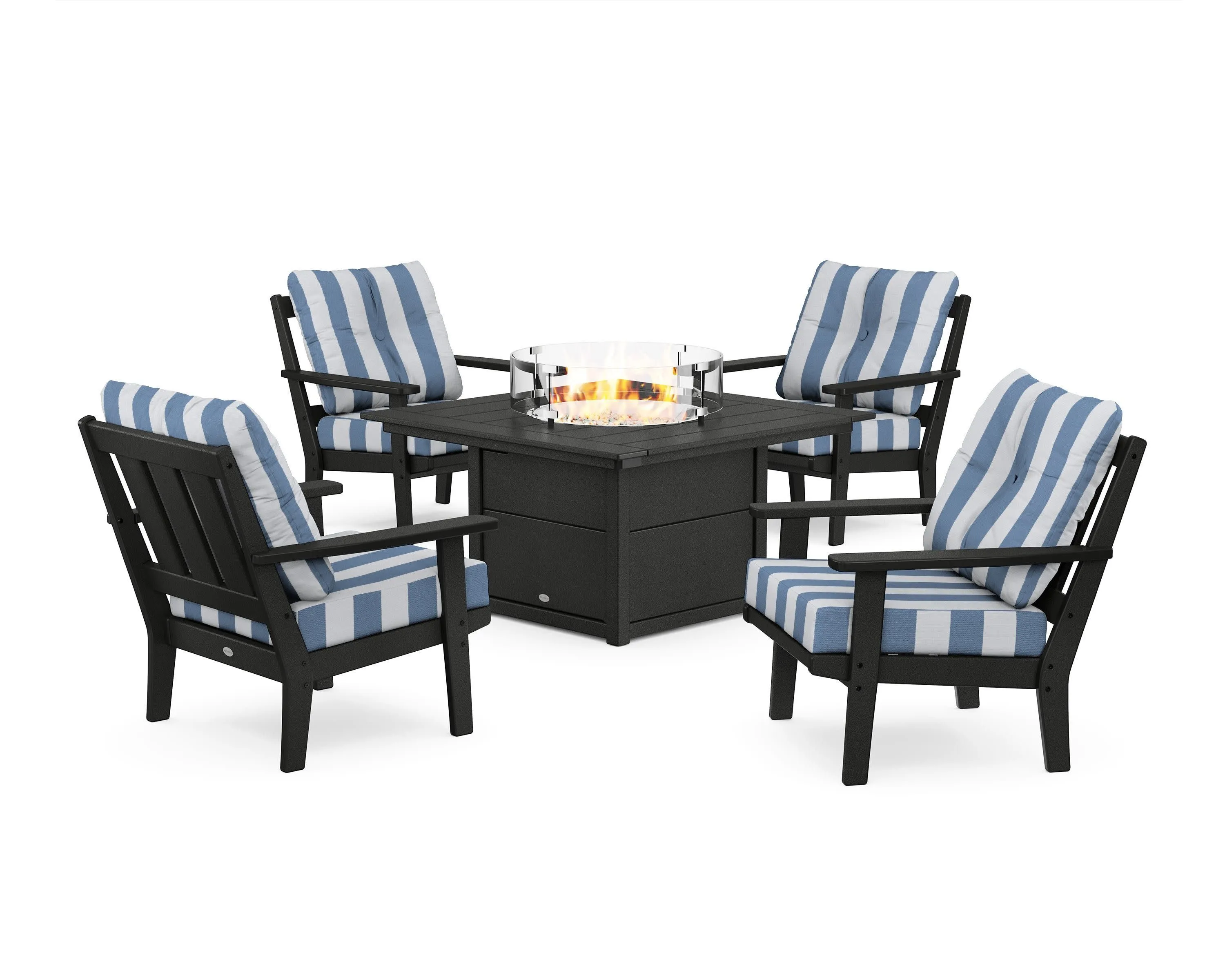Oxford 5-Piece Deep Seating Set with Fire Pit Table