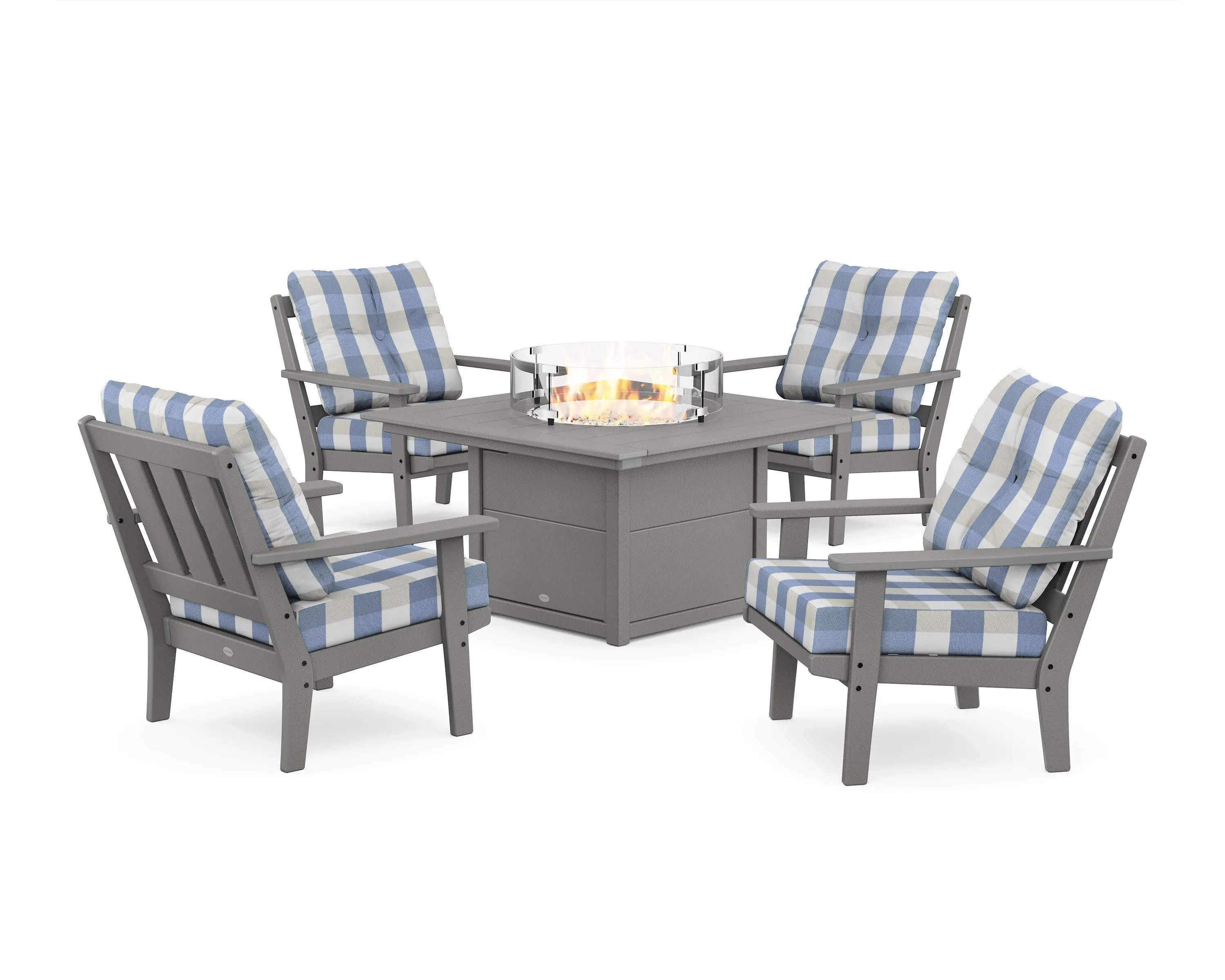 Oxford 5-Piece Deep Seating Set with Fire Pit Table
