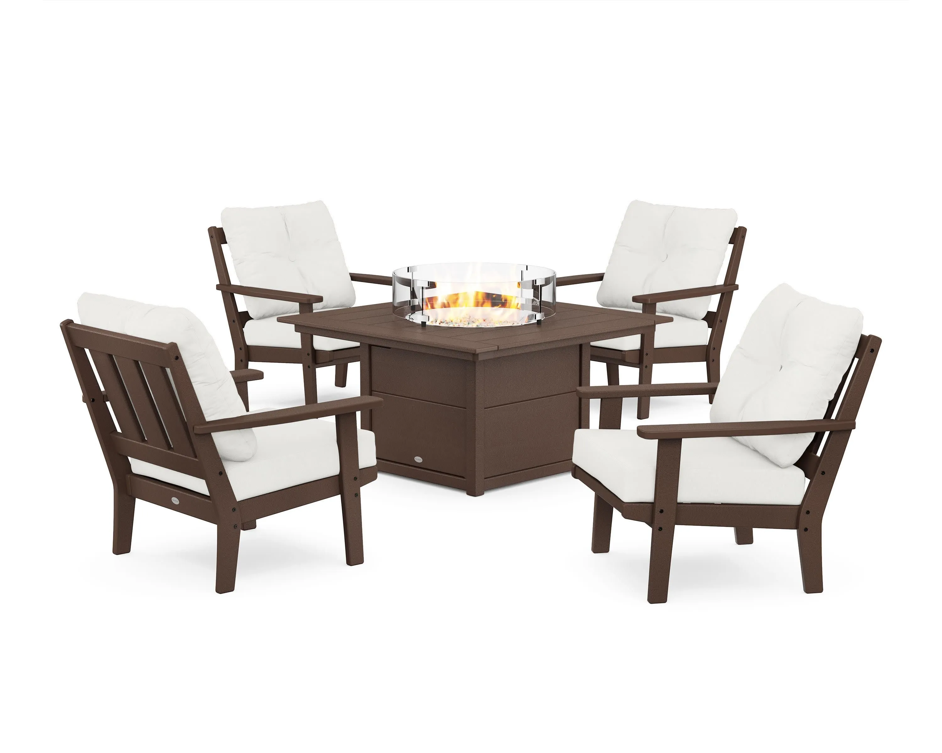 Oxford 5-Piece Deep Seating Set with Fire Pit Table
