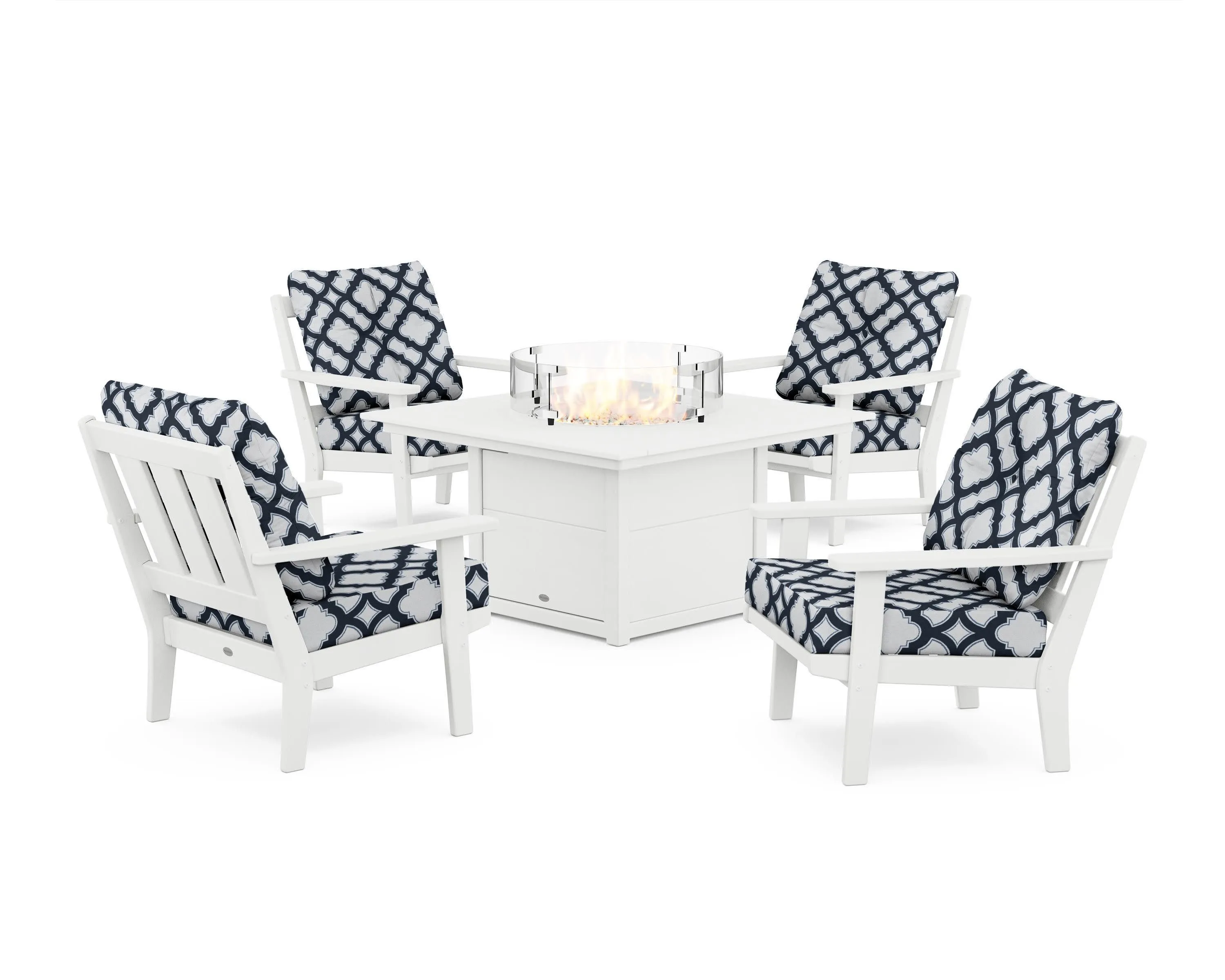 Oxford 5-Piece Deep Seating Set with Fire Pit Table
