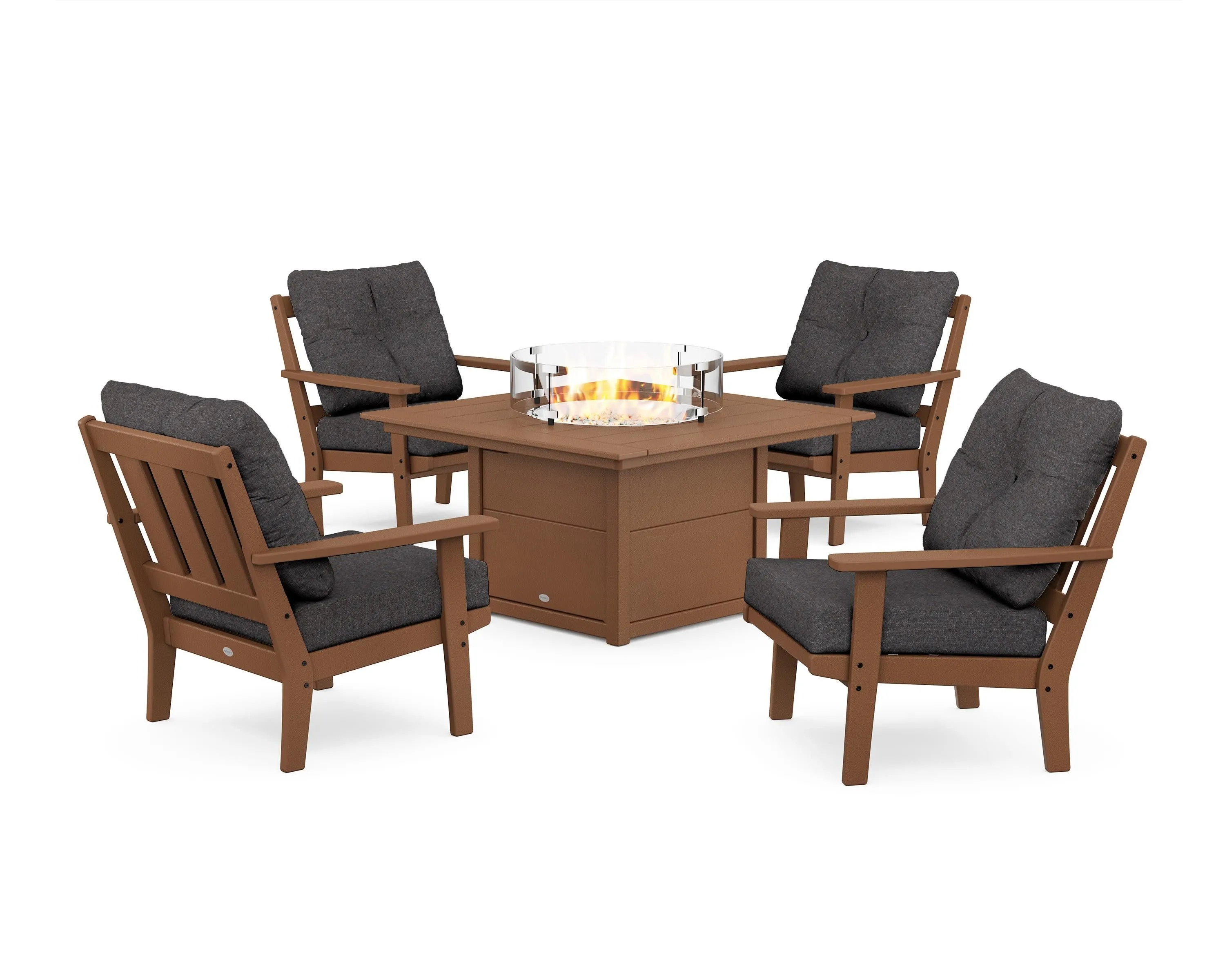 Oxford 5-Piece Deep Seating Set with Fire Pit Table