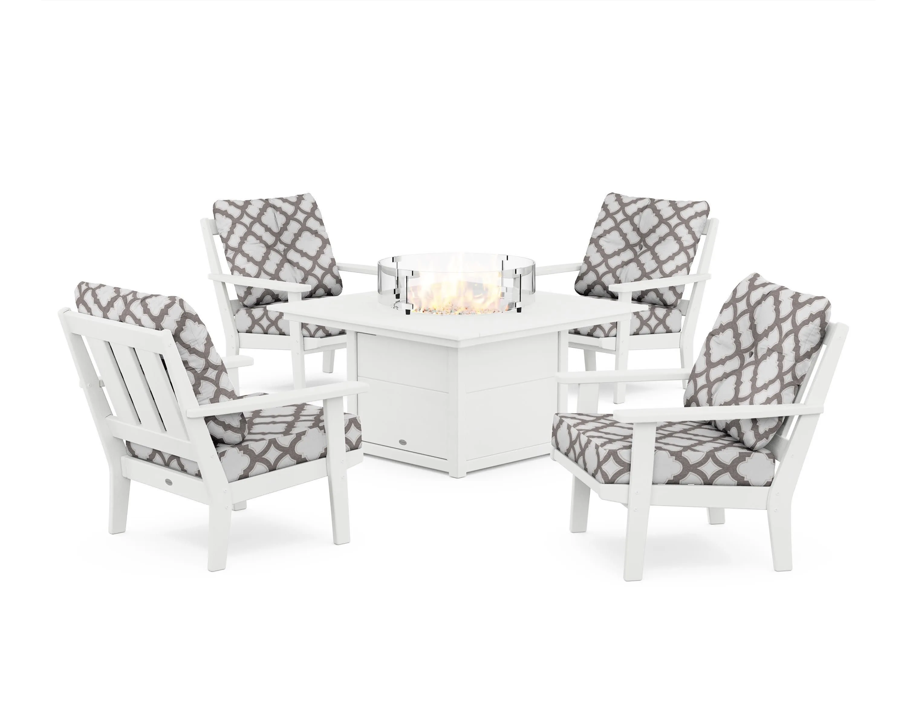 Oxford 5-Piece Deep Seating Set with Fire Pit Table