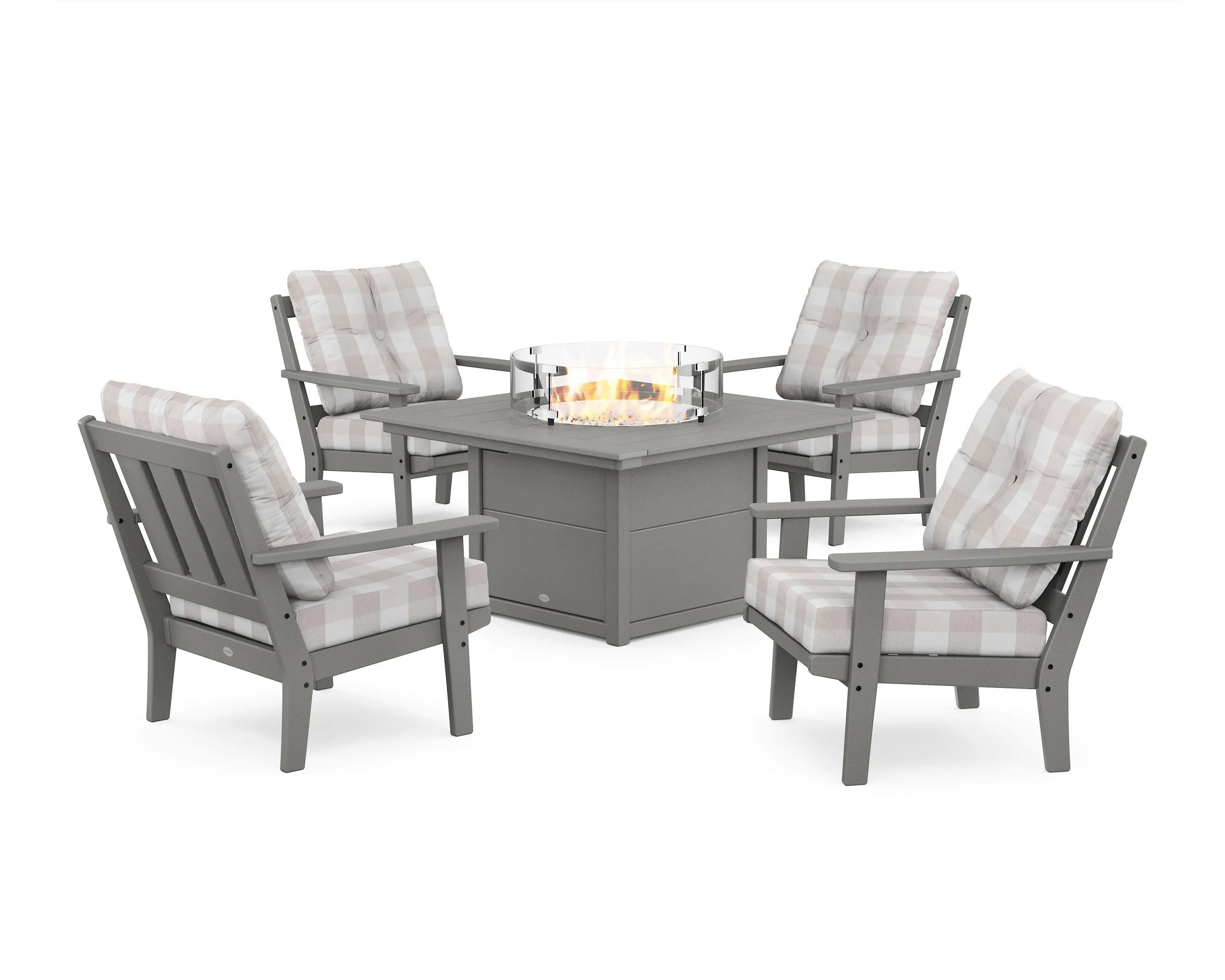 Oxford 5-Piece Deep Seating Set with Fire Pit Table