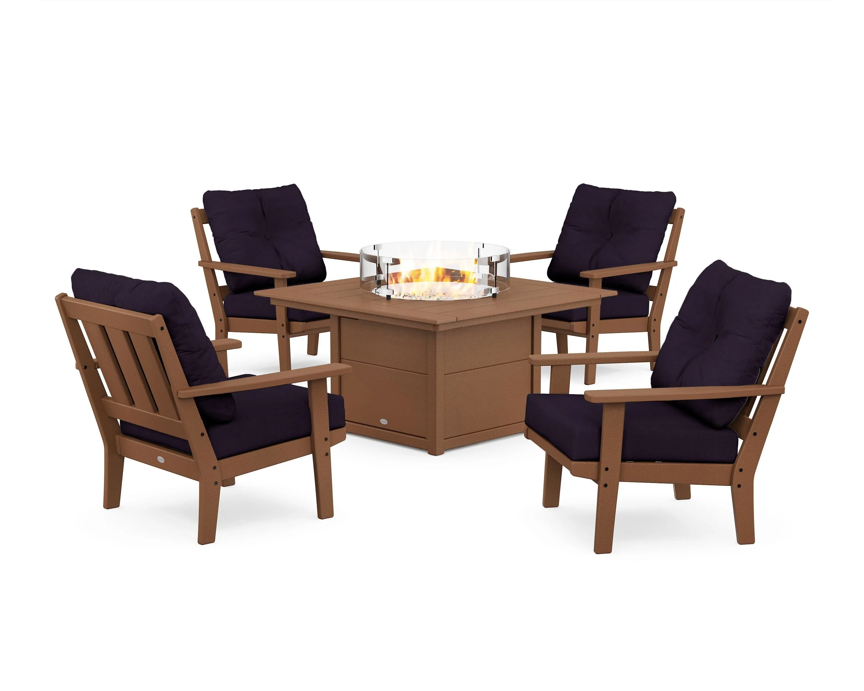 Oxford 5-Piece Deep Seating Set with Fire Pit Table