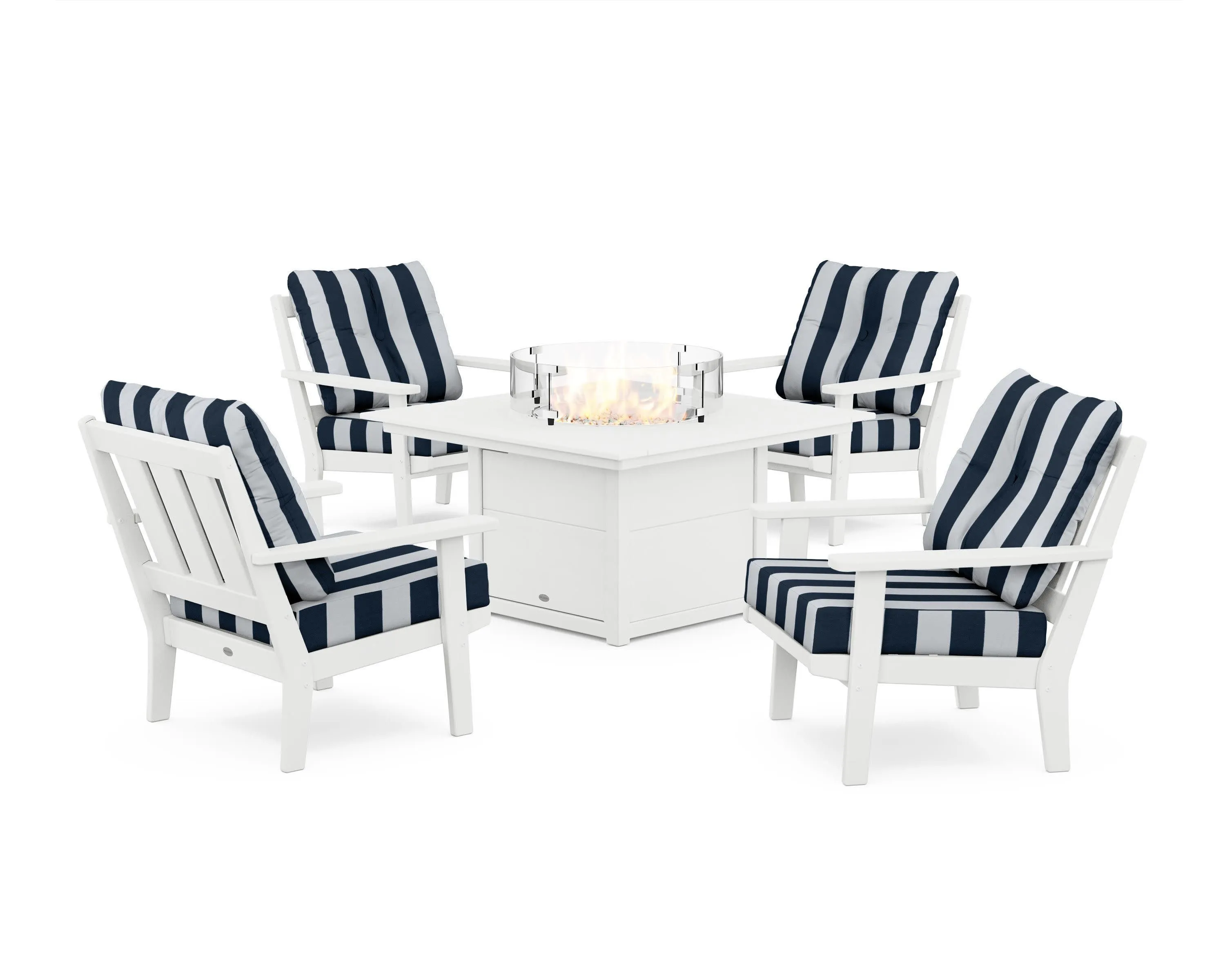 Oxford 5-Piece Deep Seating Set with Fire Pit Table