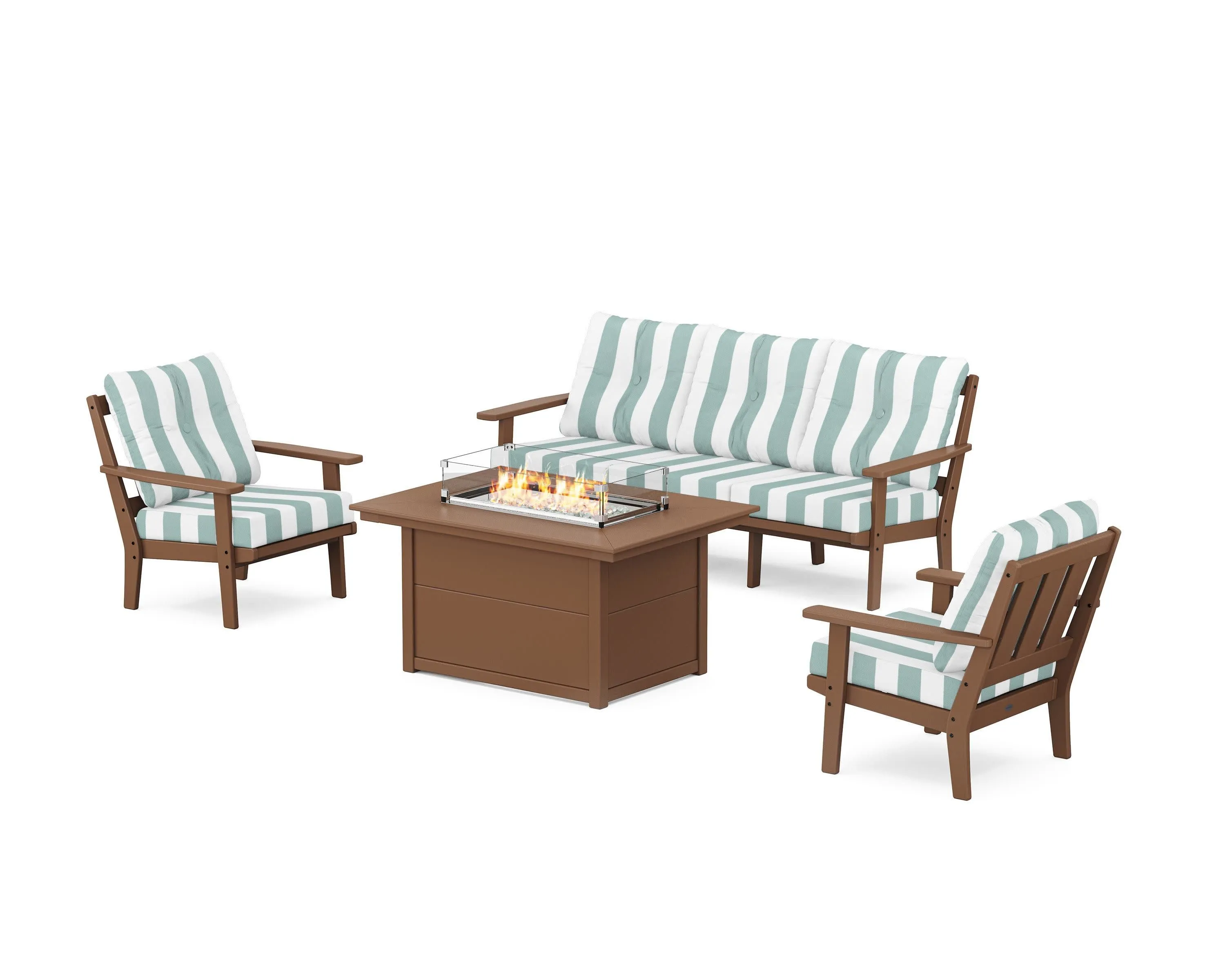 Oxford Deep Seating Fire Pit Table Set