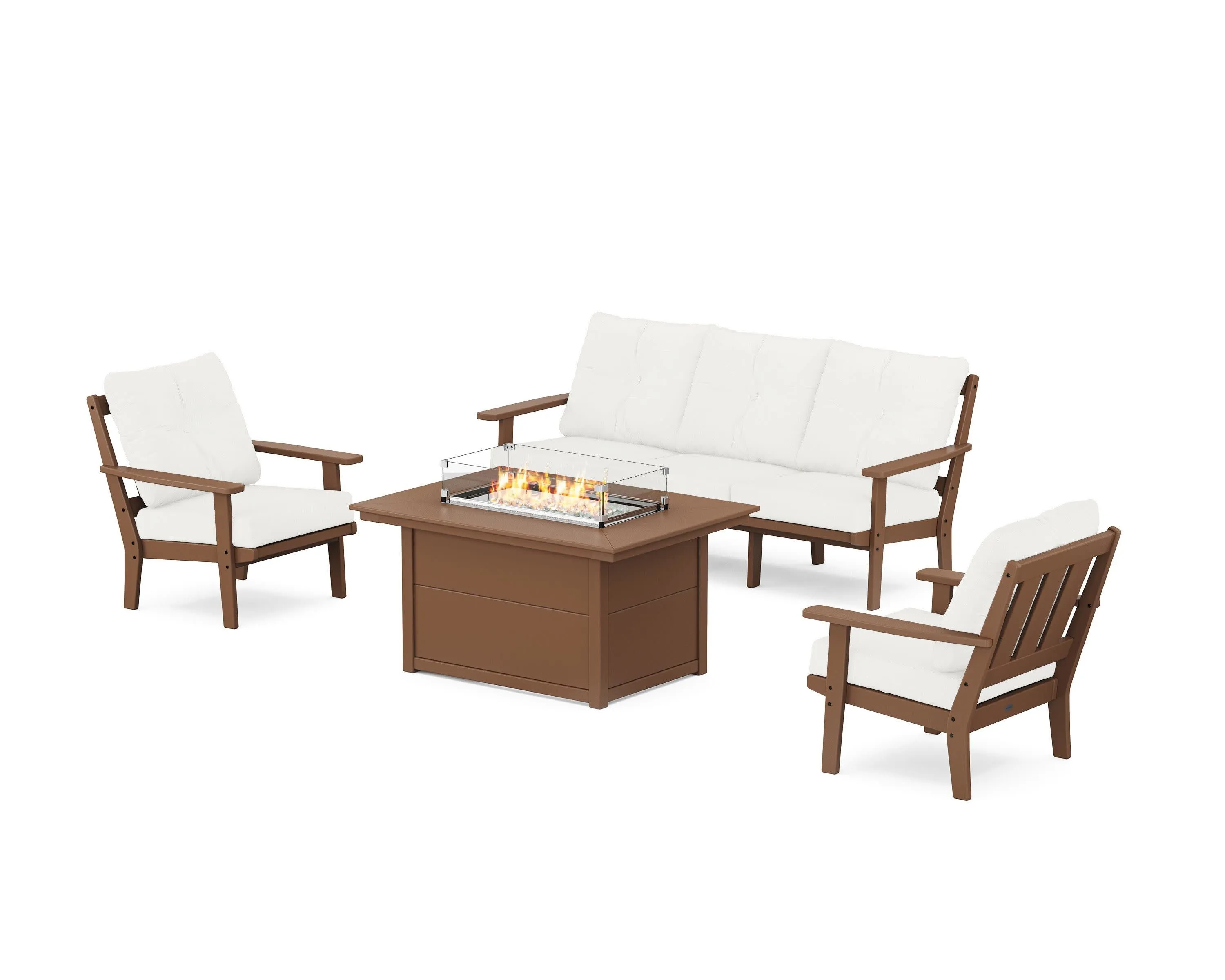 Oxford Deep Seating Fire Pit Table Set