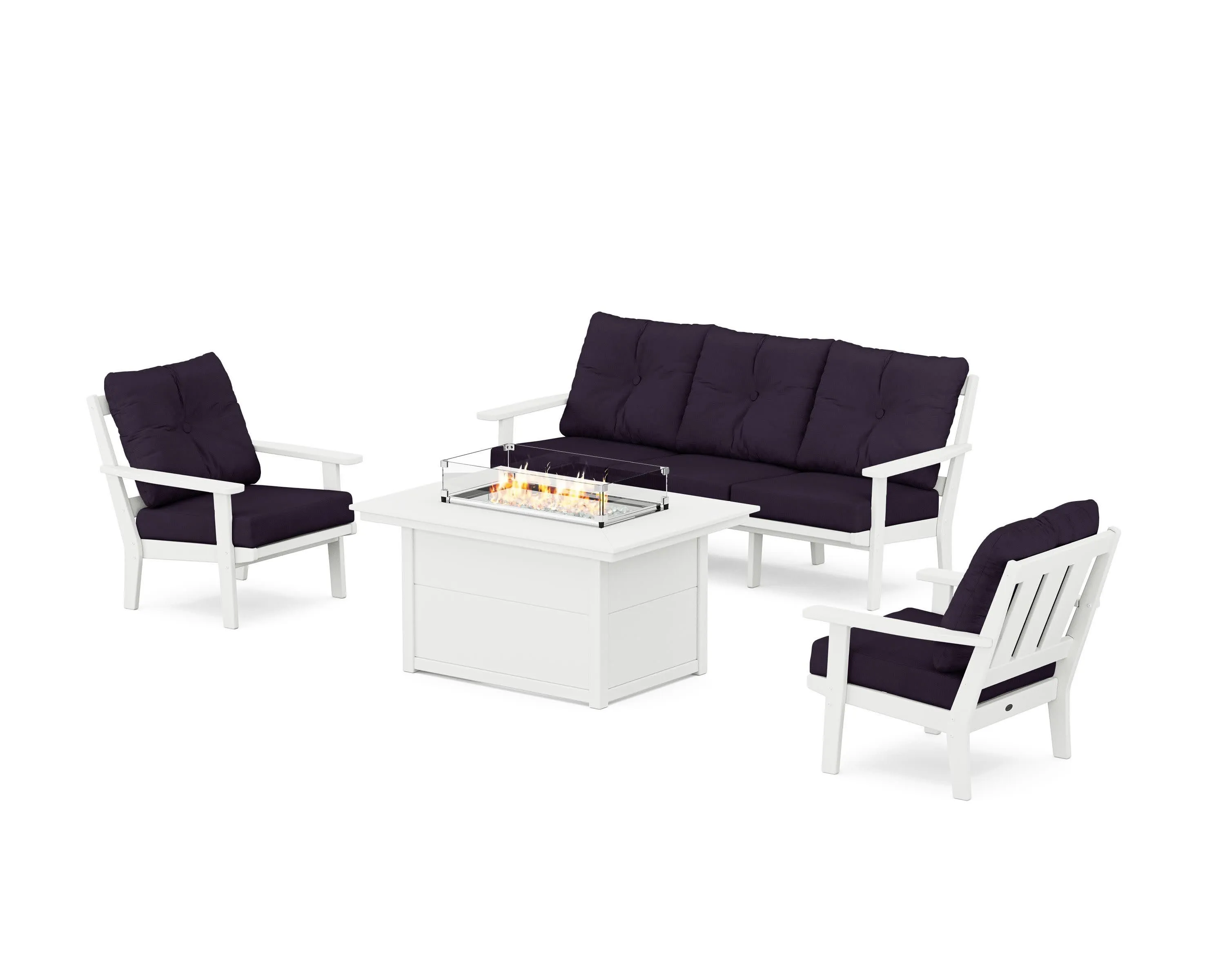 Oxford Deep Seating Fire Pit Table Set